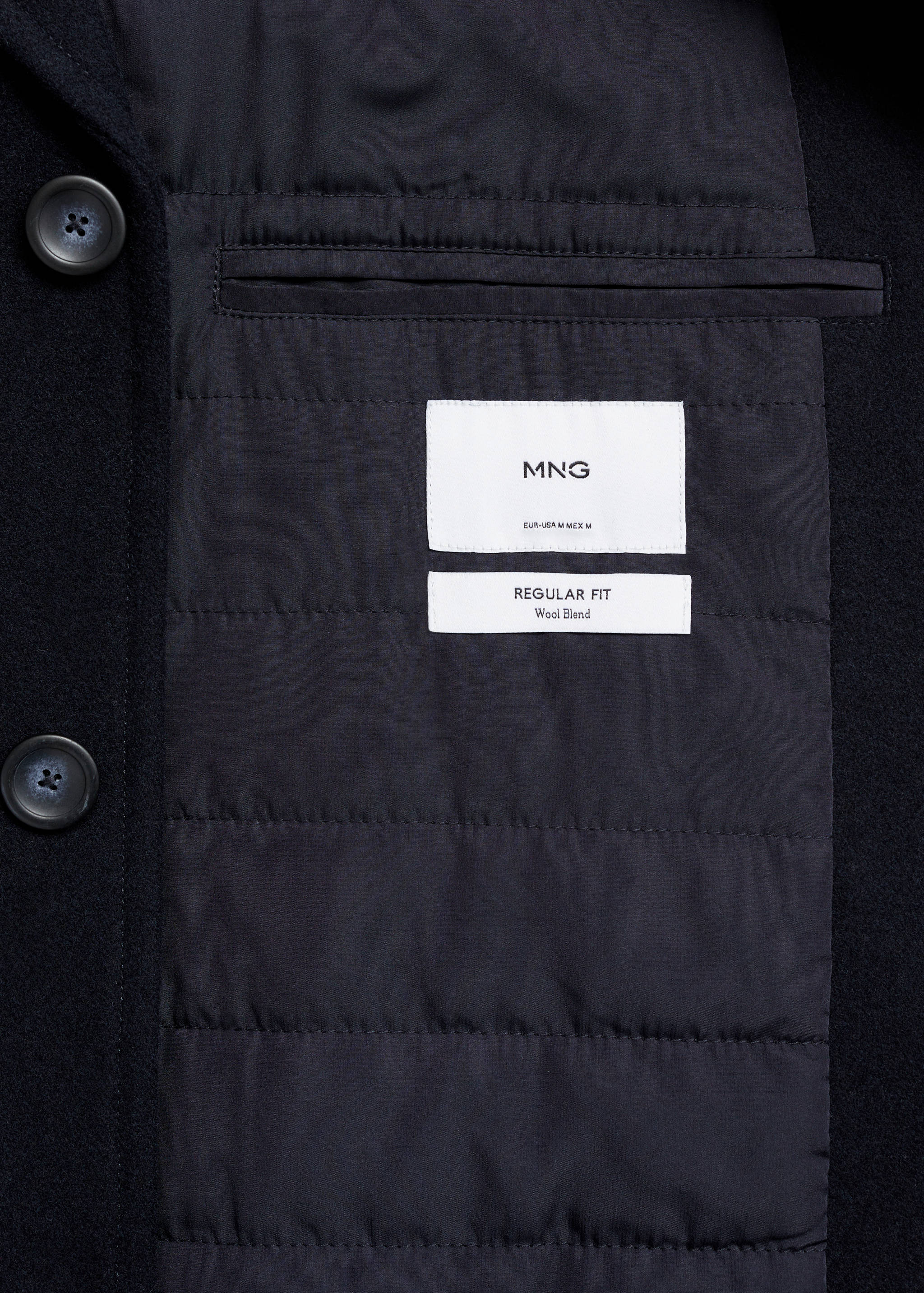 Abrigo lana interior acolchado - Detalle del artículo 0