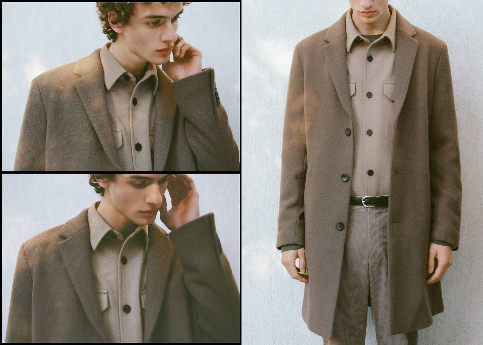 Manteau laine col amovible - Plan panoramique