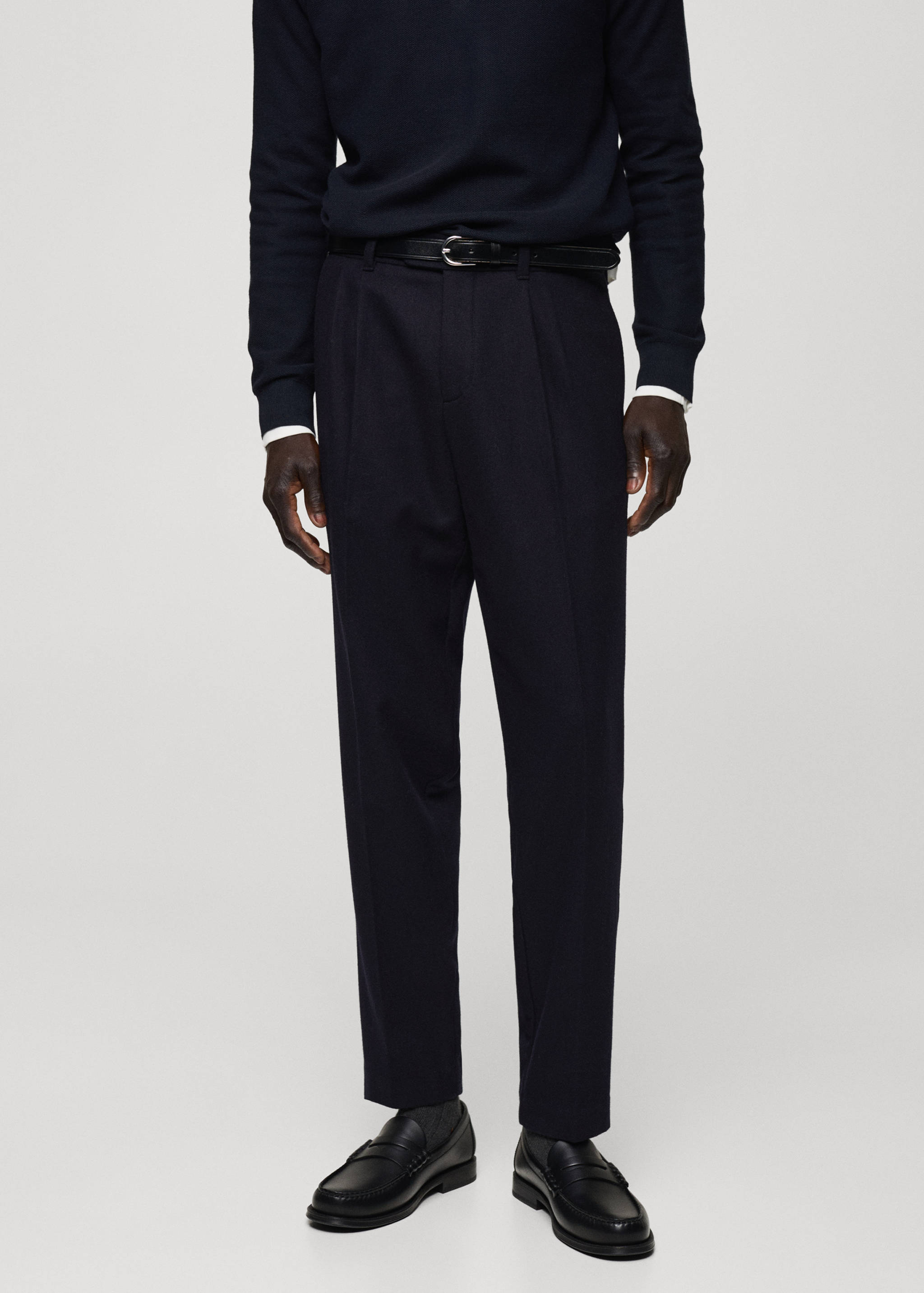 Slim-Fit-Flanellhose - Mittlere Ansicht