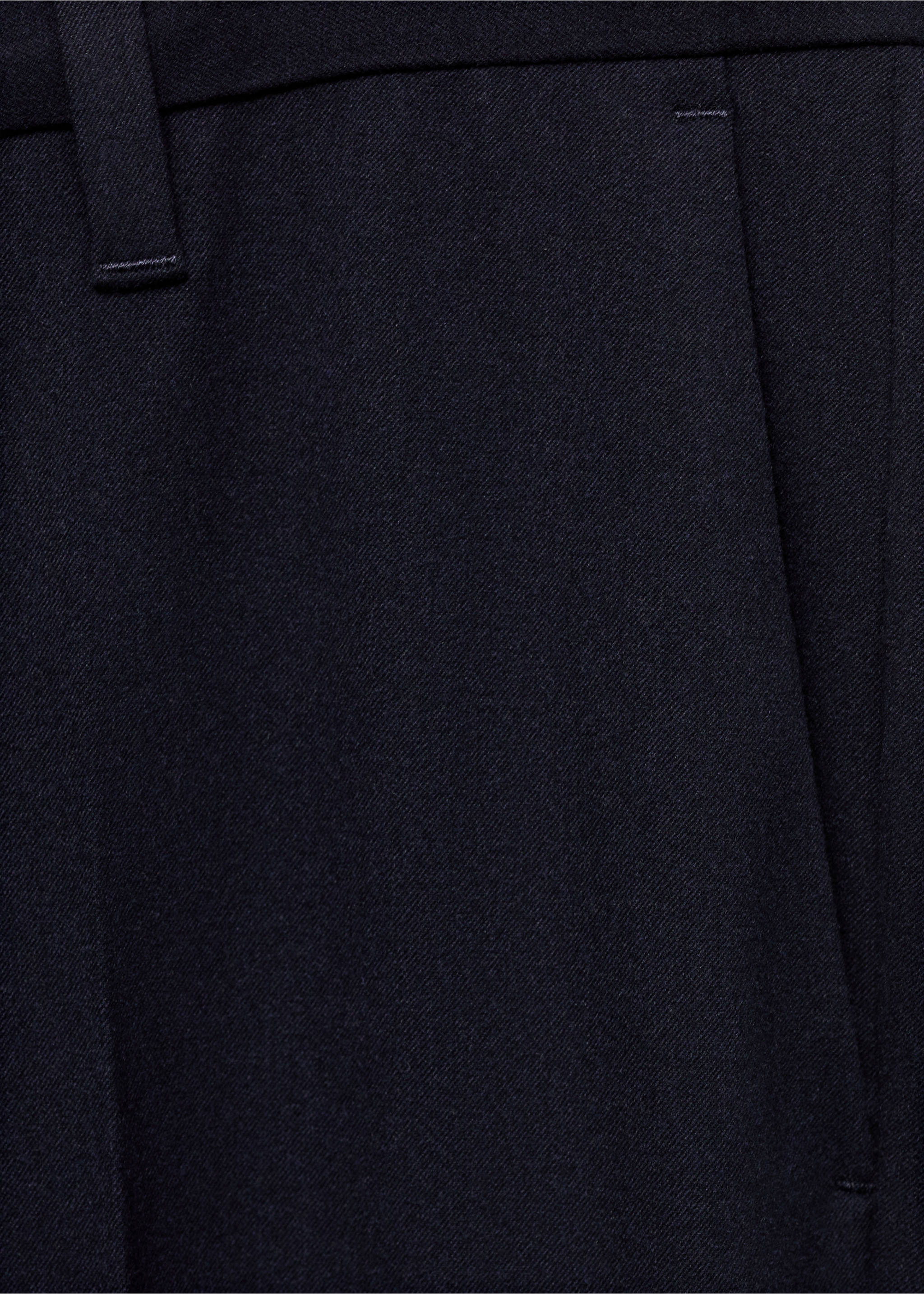 Pantalon flanelle regular-fit - Détail de l'article 8, Bleu marine foncé. Ref: 87020584-00.