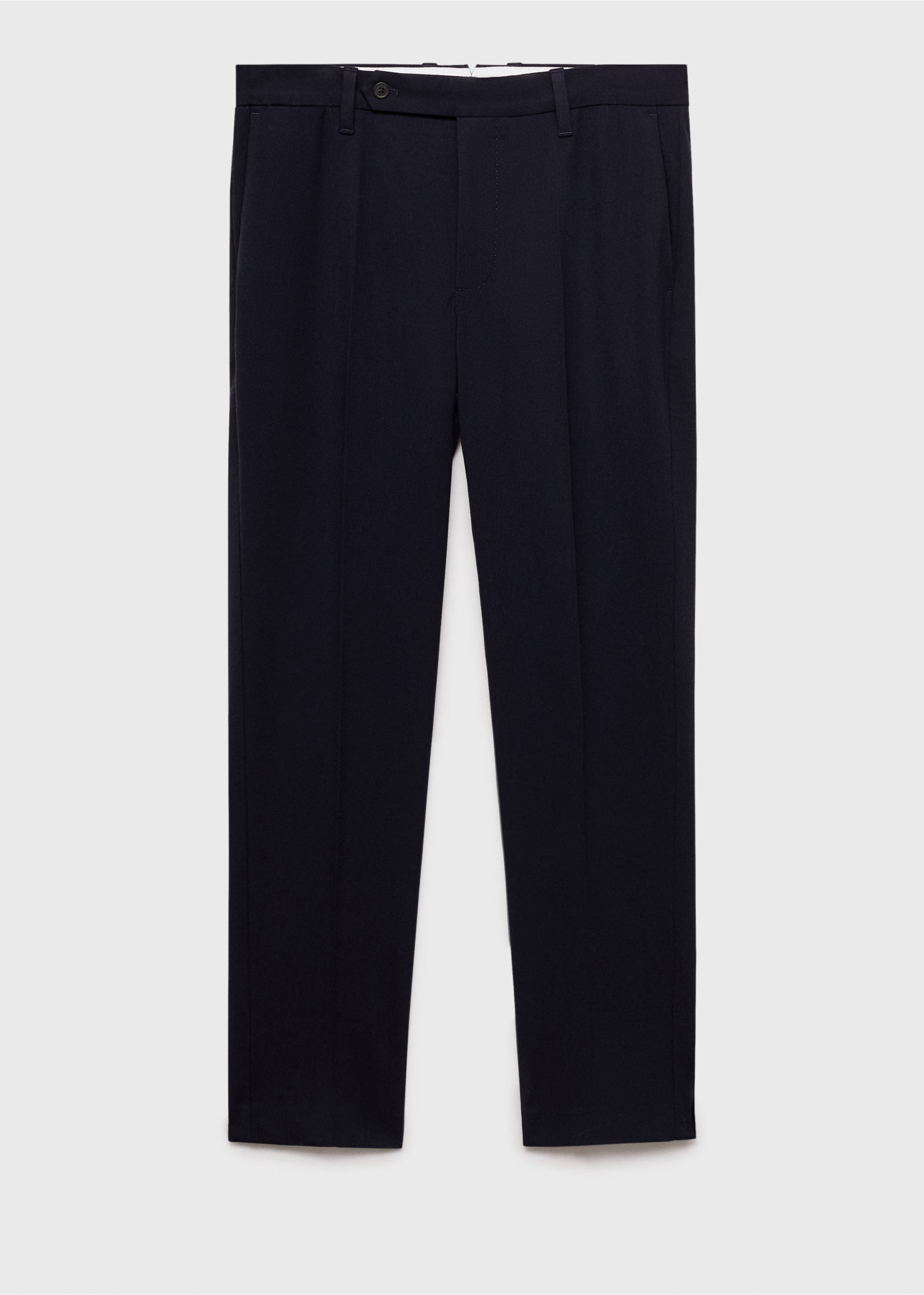 Slim-fit flannel pants - Article without model, Dark Navy. Ref: 87020584-00.