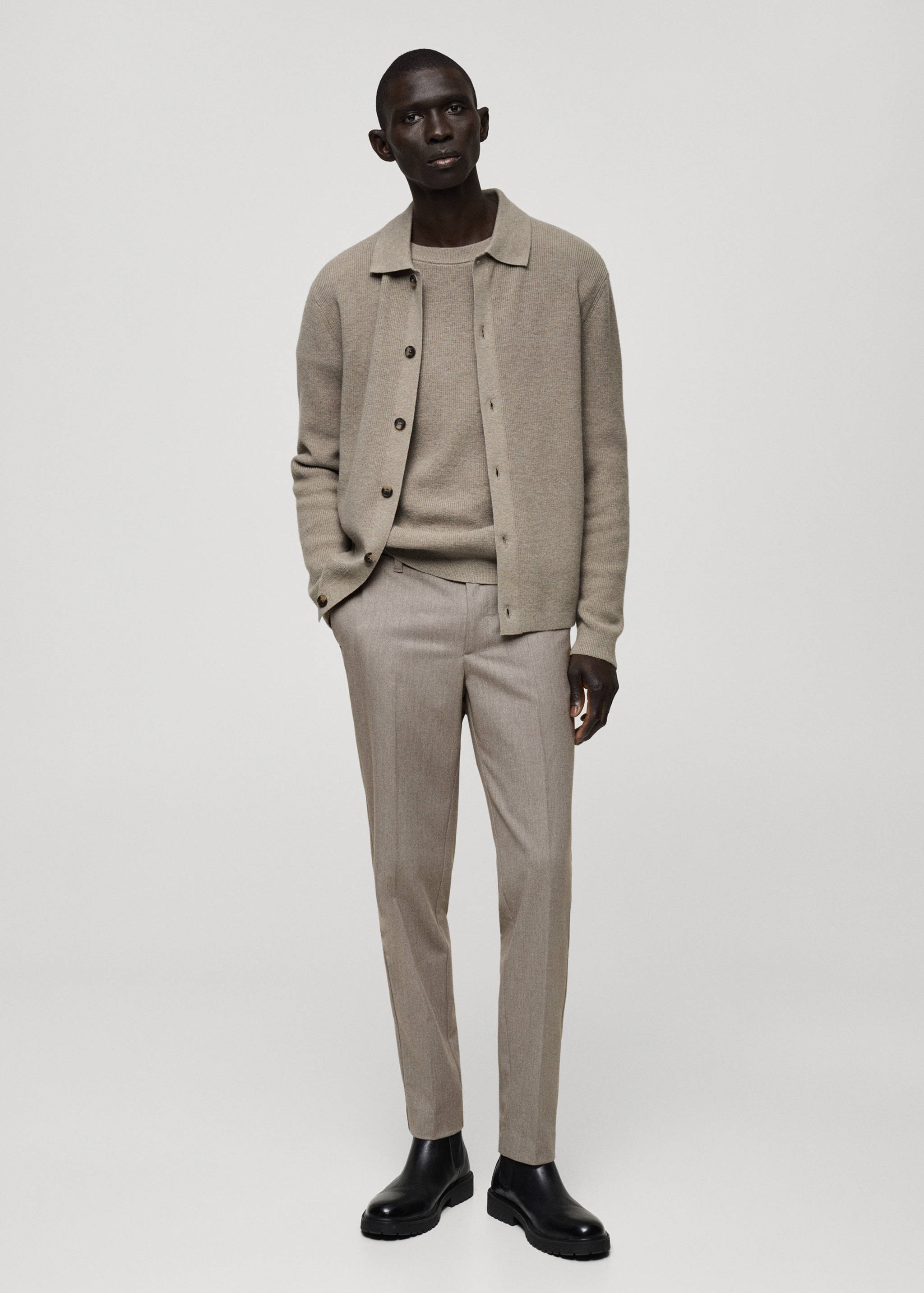 Slim-Fit-Flanellhose - Allgemeine Ansicht