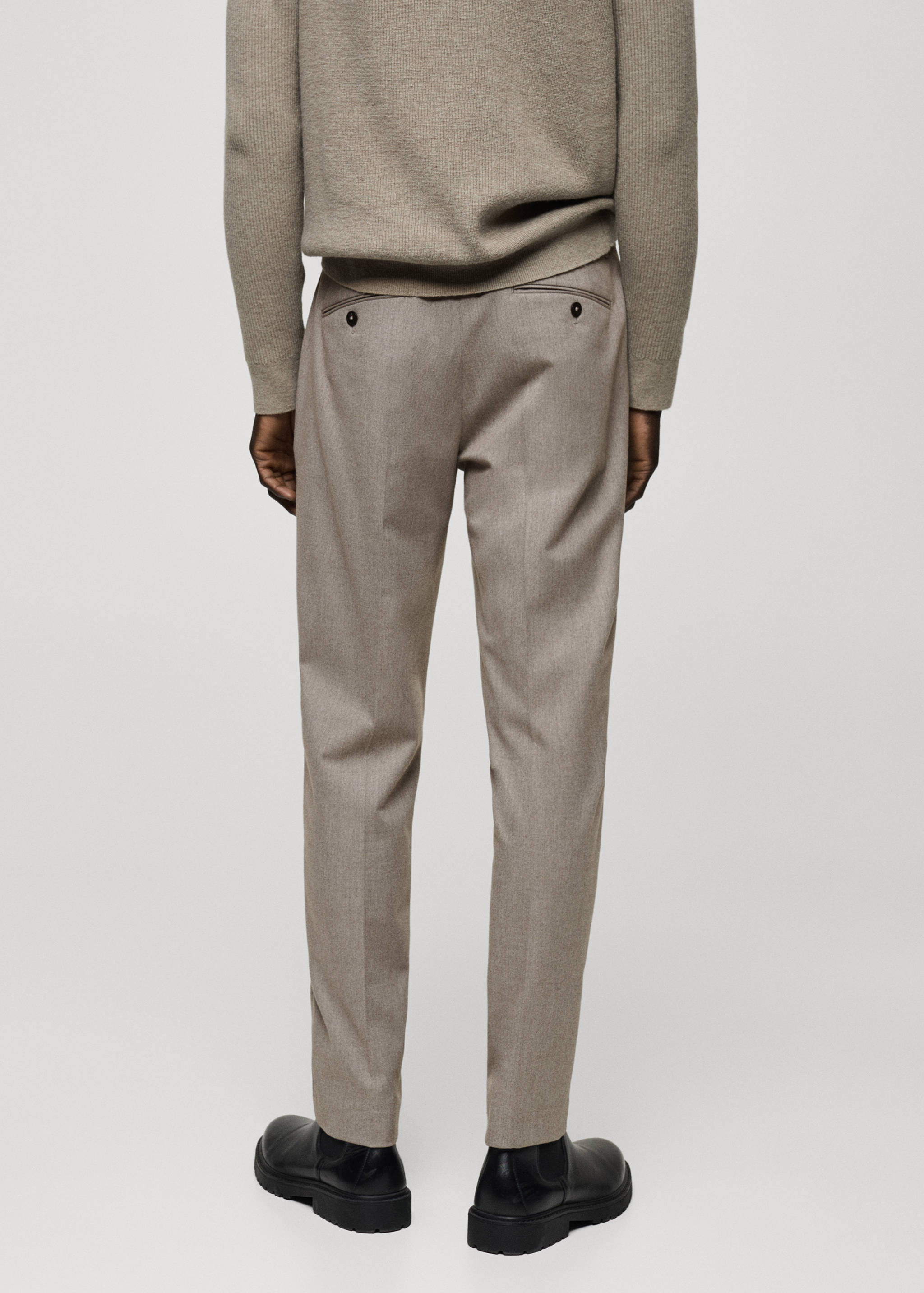 Slim-Fit-Flanellhose - Rückseite des Artikels