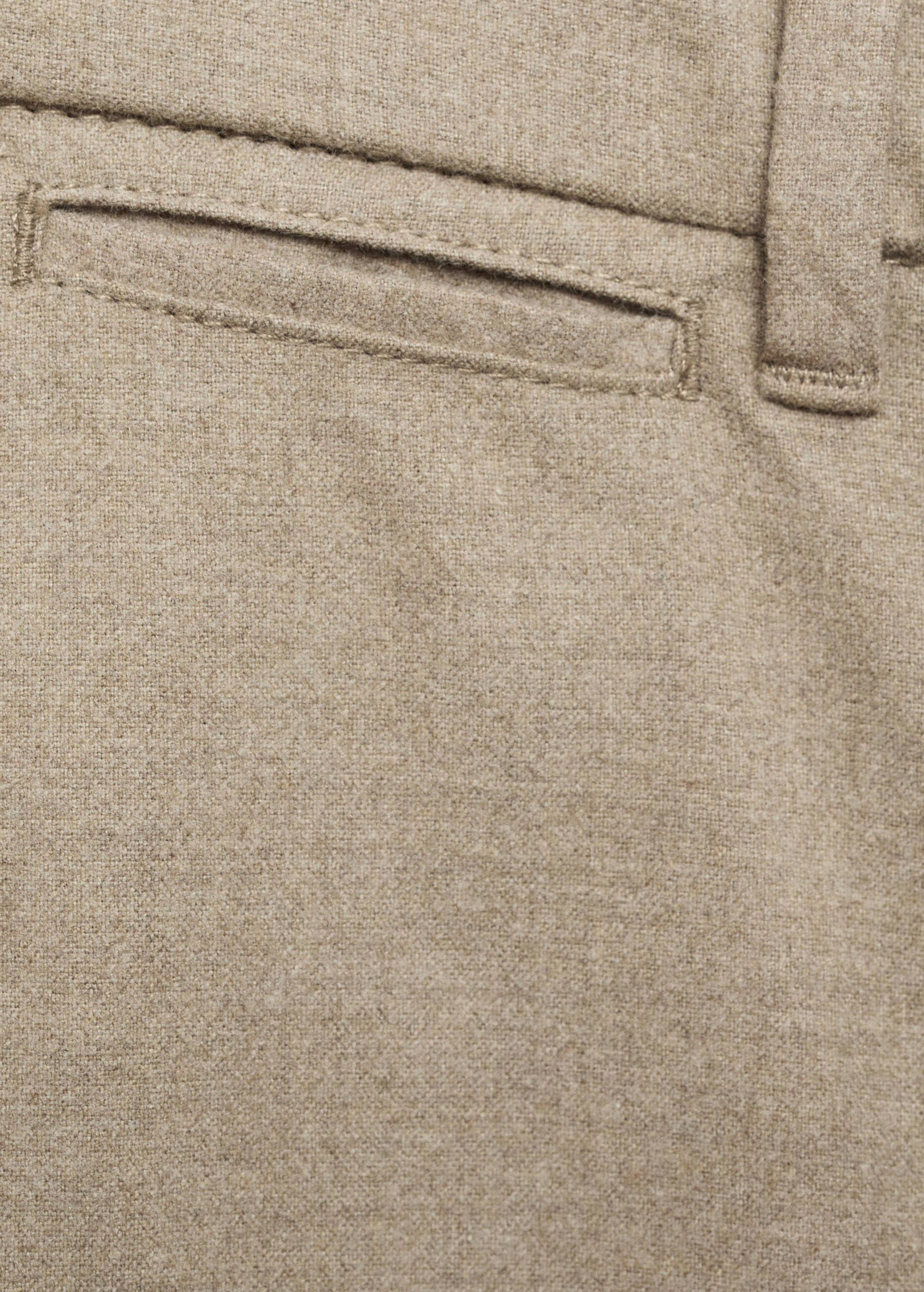 Regular-fit flannel trousers - Details of the article 0