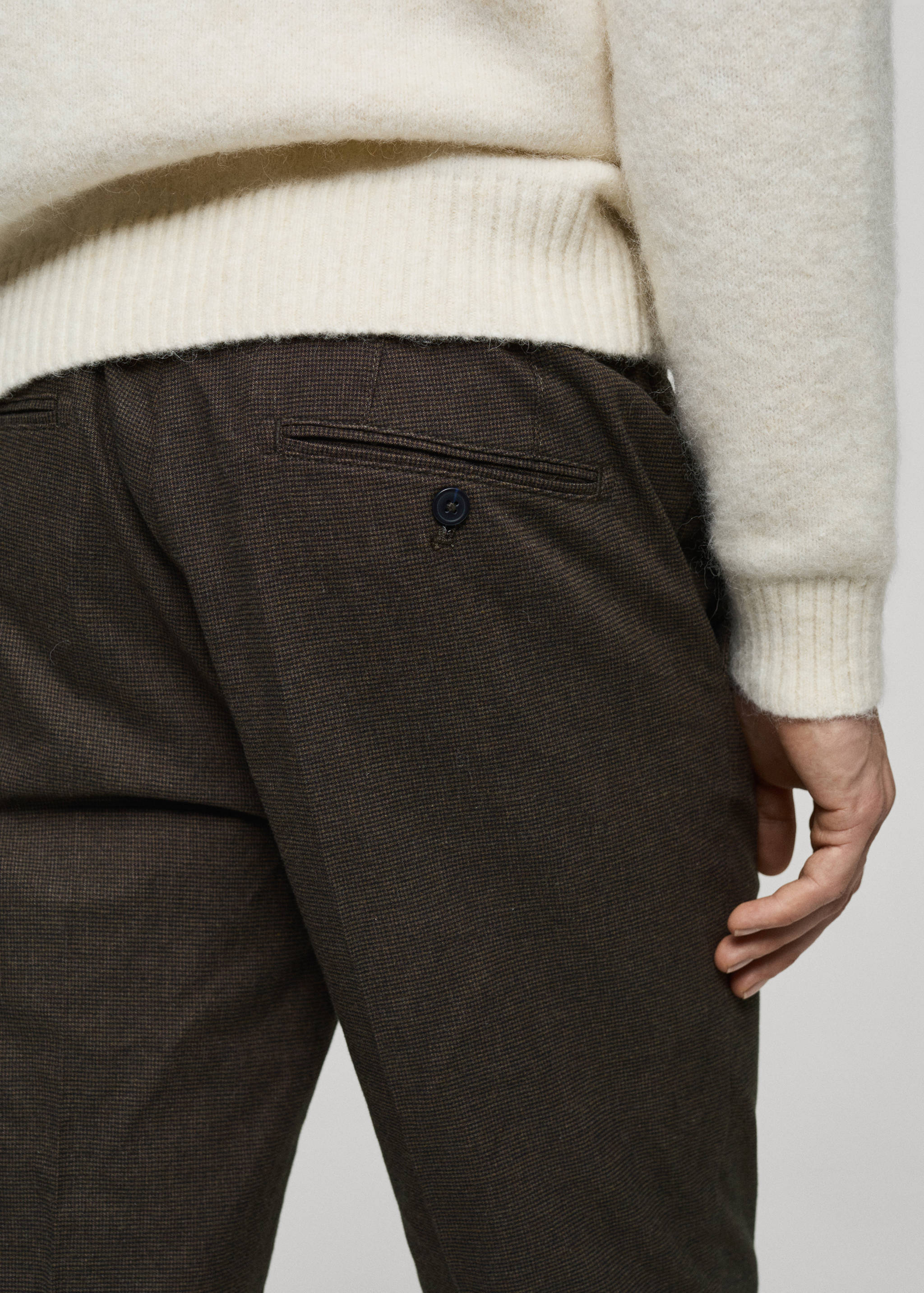 Micro-houndstooth flannel trousers - Details of the article 6