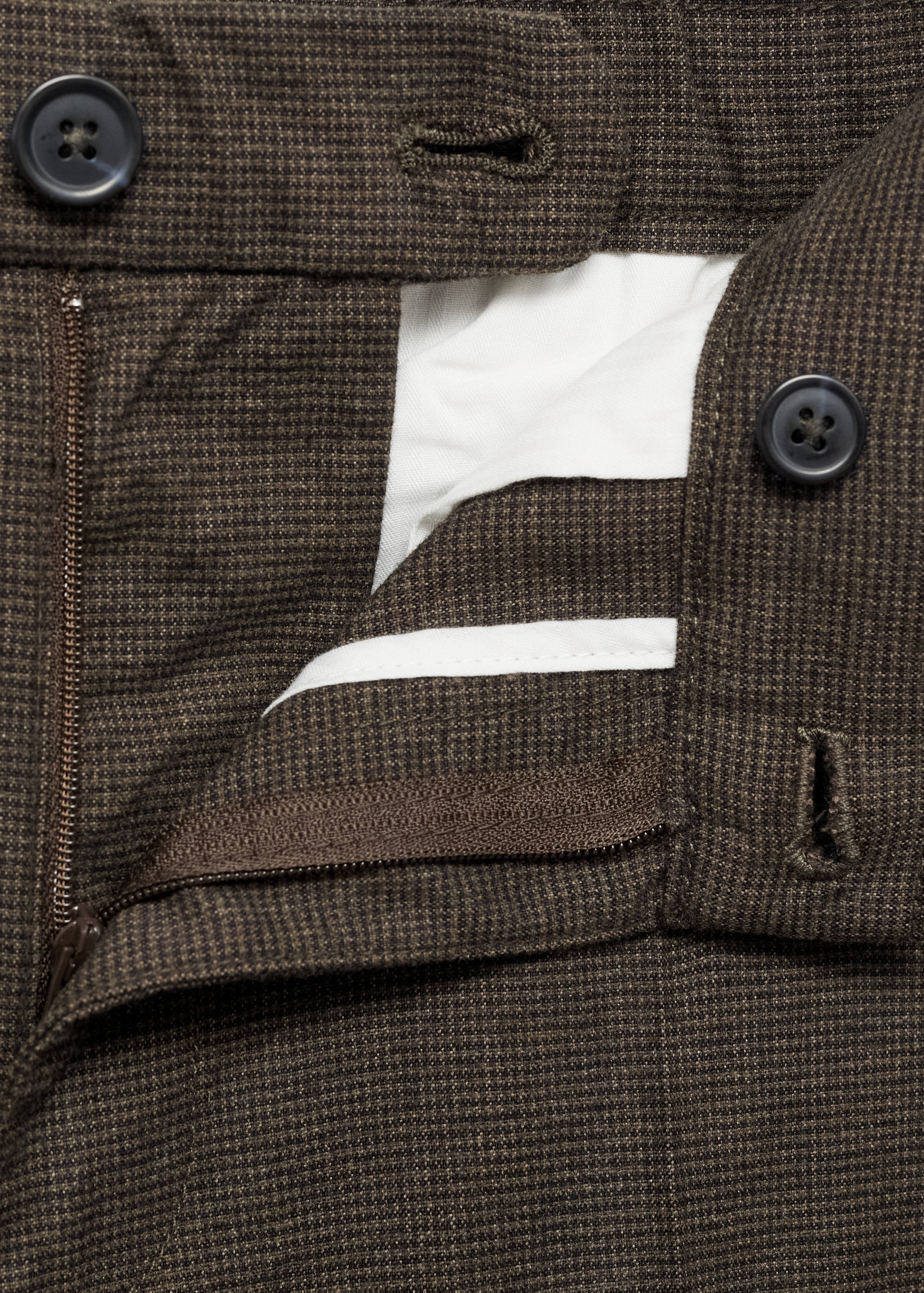 Micro-houndstooth flannel trousers - Details of the article 8