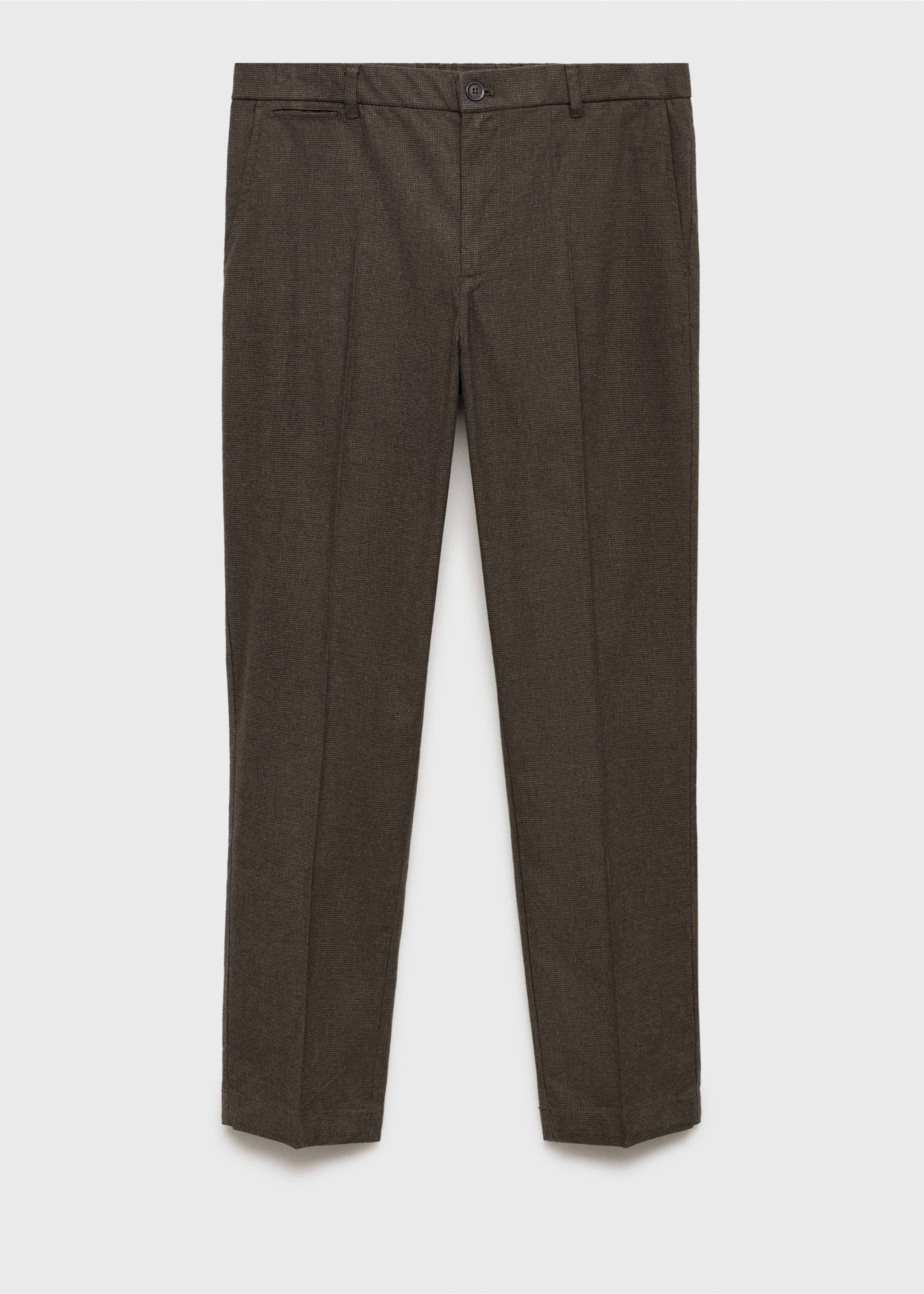 Pantalons franel·la micro pota de gall - Article sense model, Marró. Ref: 87020586-00.