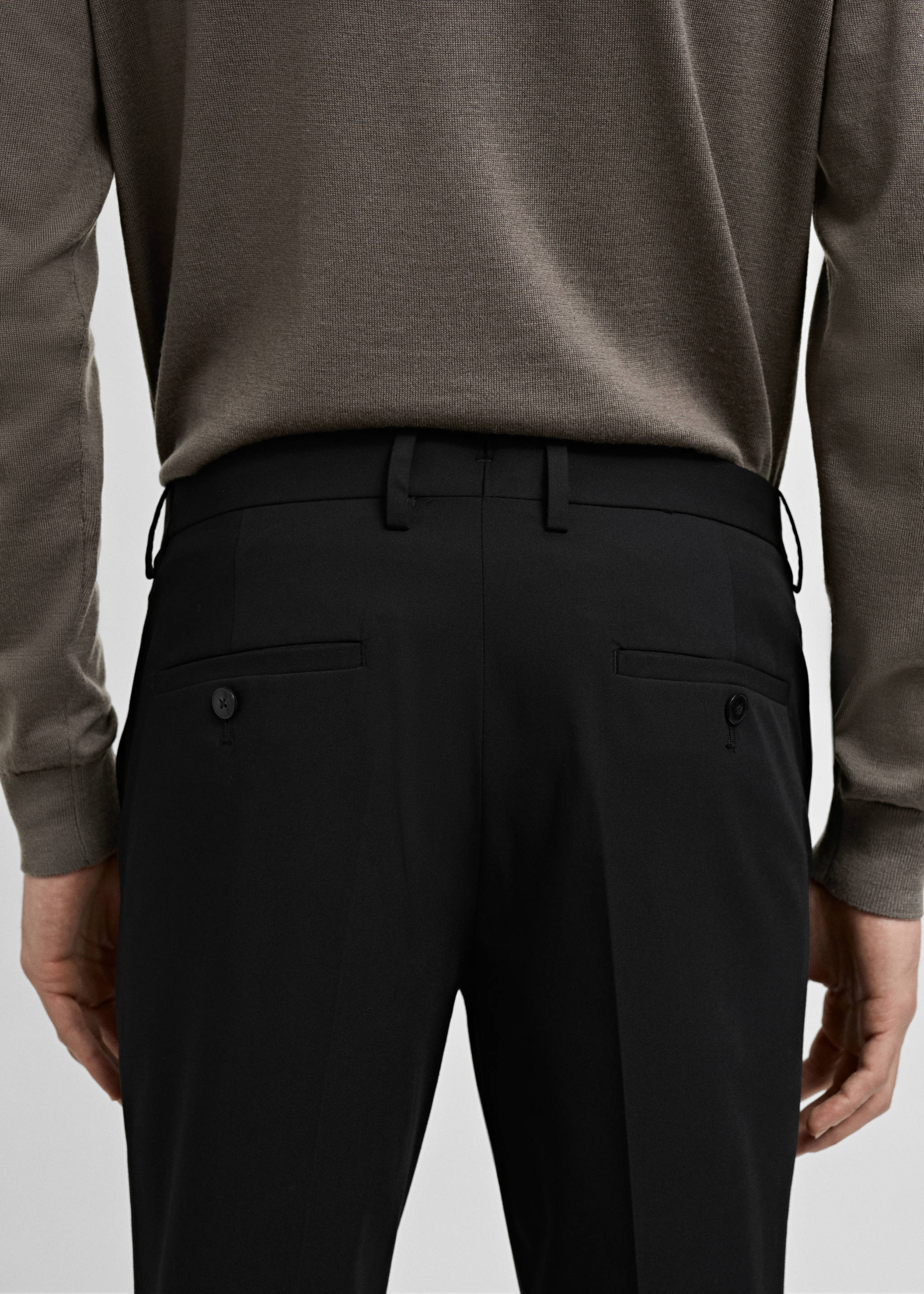Stretch fabric super slim-fit suit trousers - Details of the article 6
