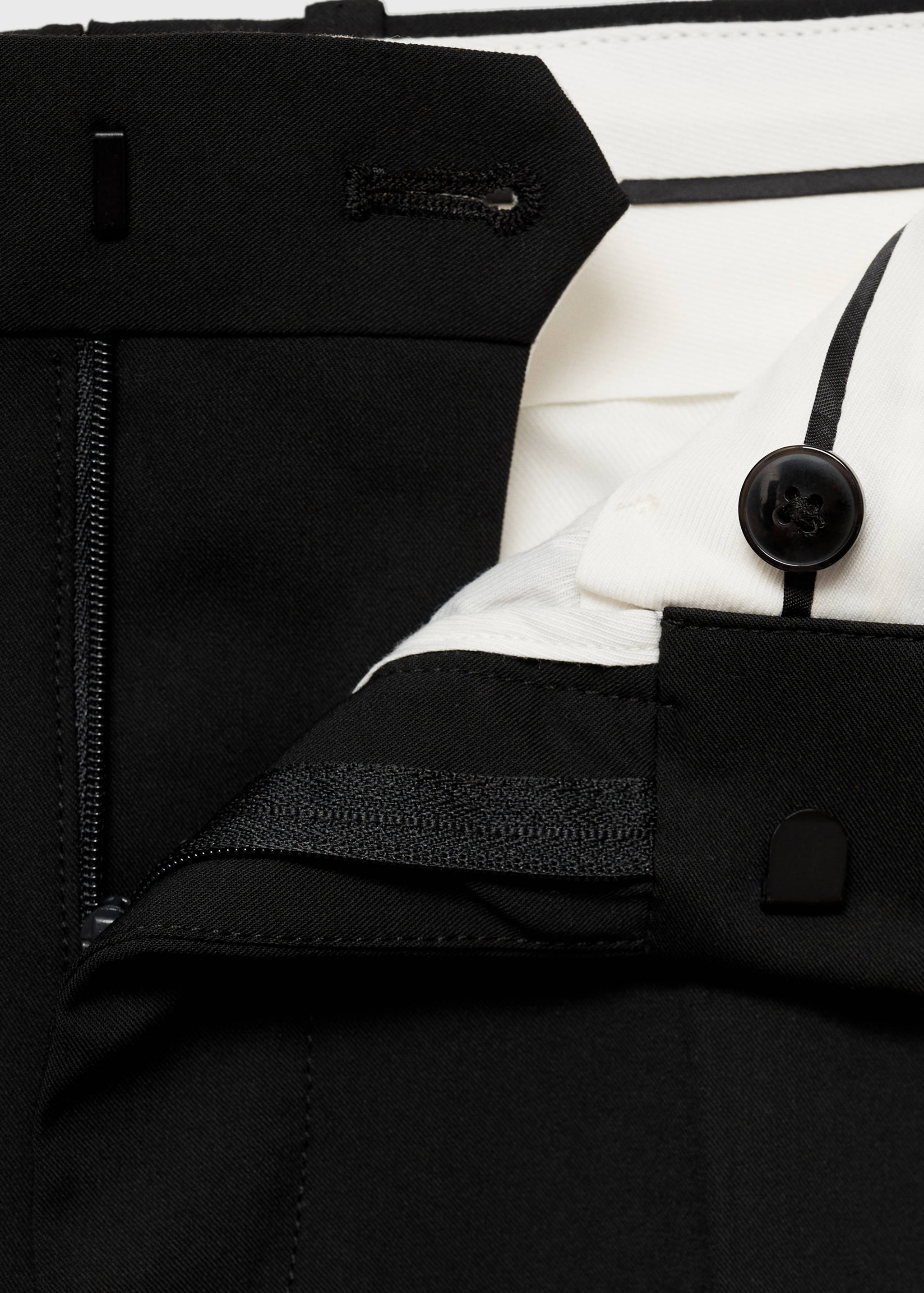 Stretch fabric super slim-fit suit trousers - Details of the article 8