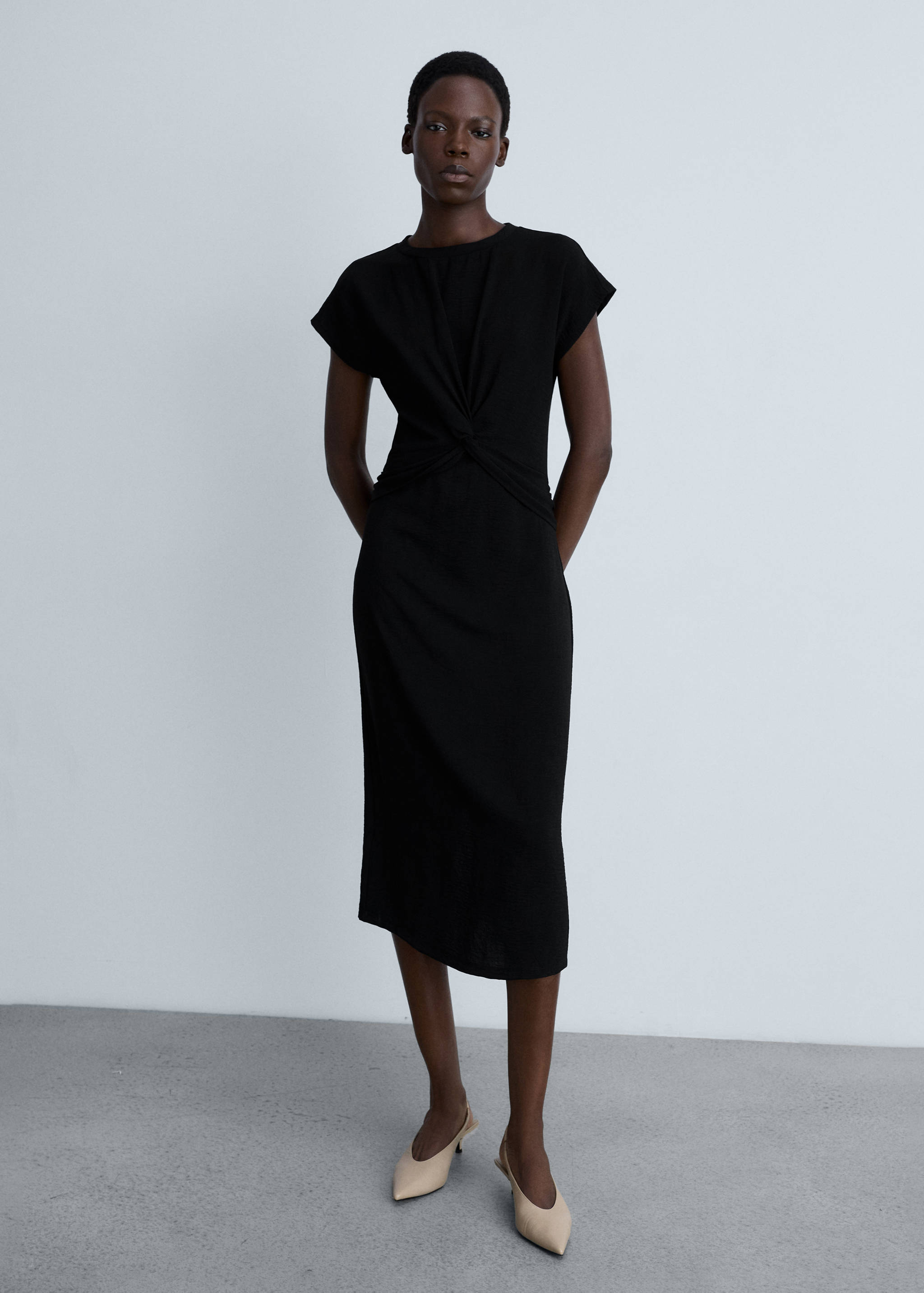 Midi-dress with knot detail - General plane