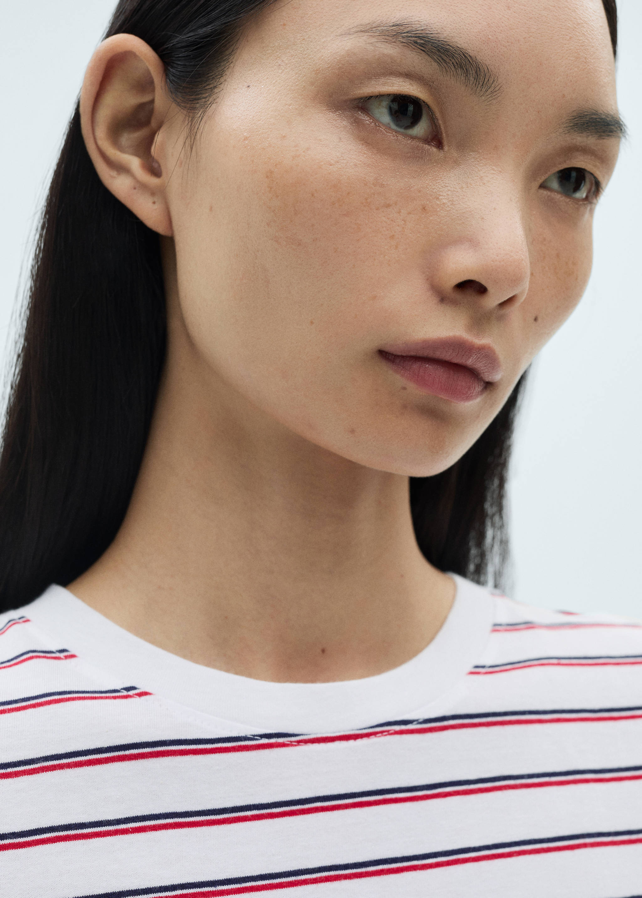 Striped cotton T-shirt - Details of the article 1