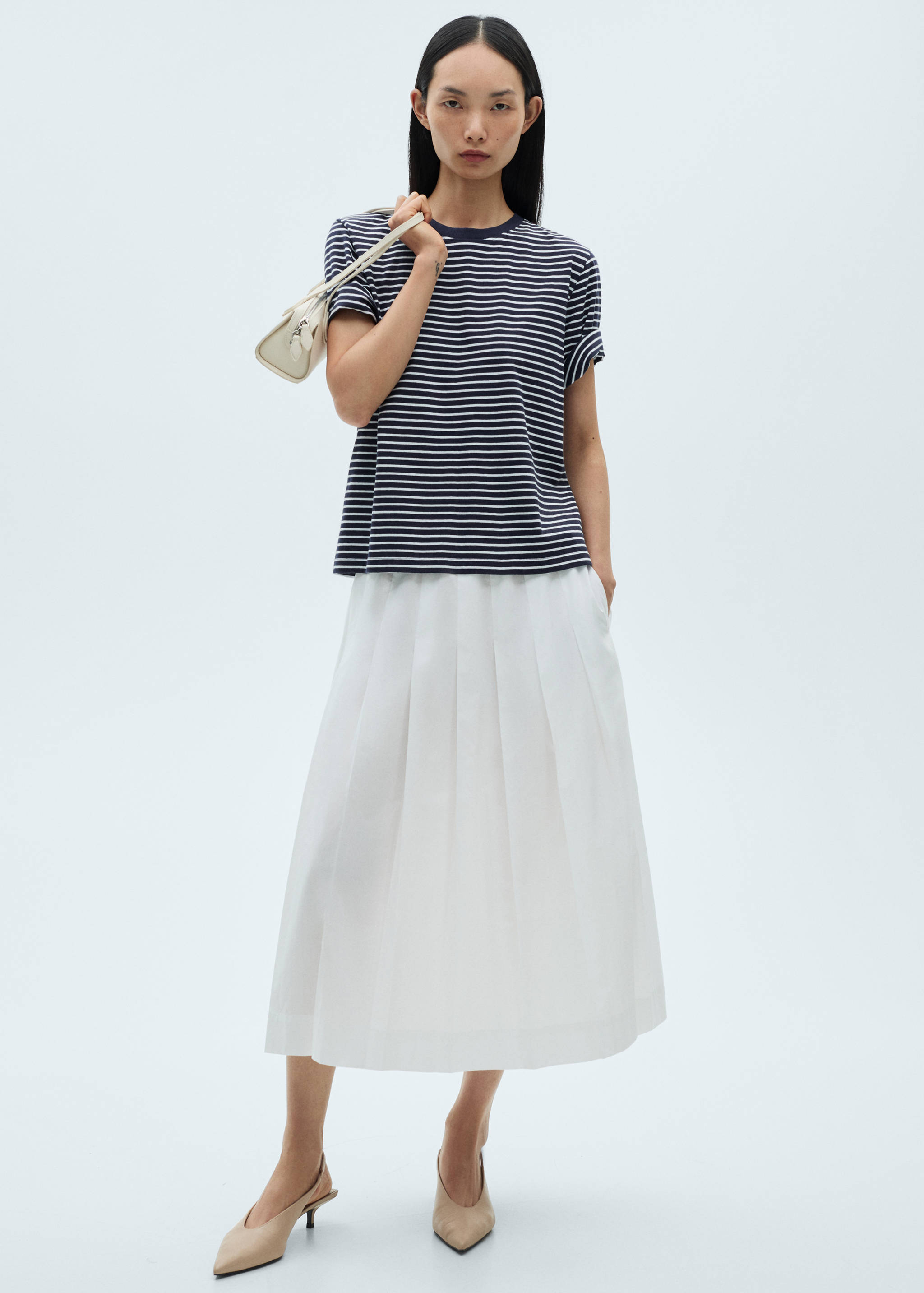 Striped cotton T-shirt - General plane