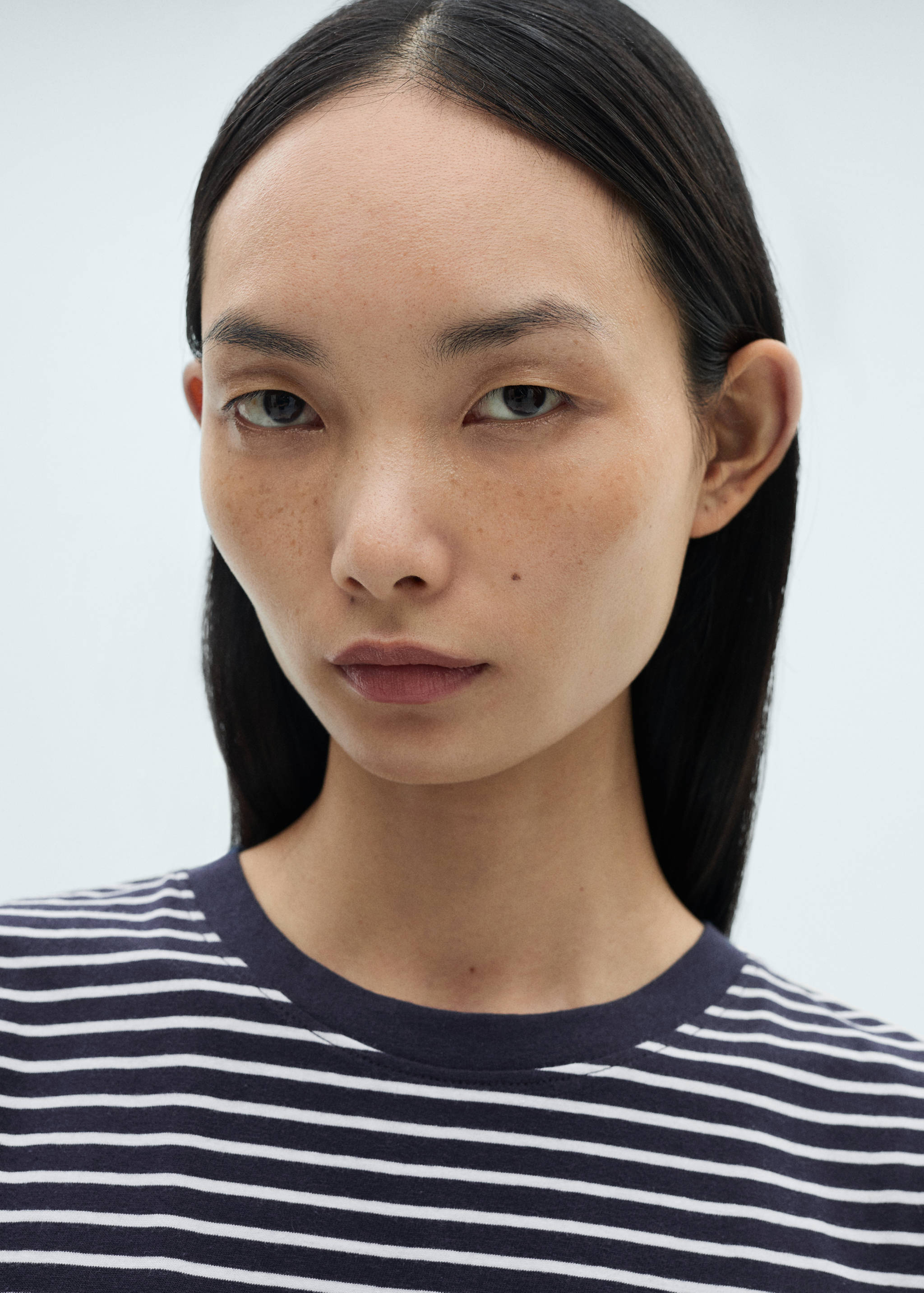 Striped cotton T-shirt - Details of the article 1