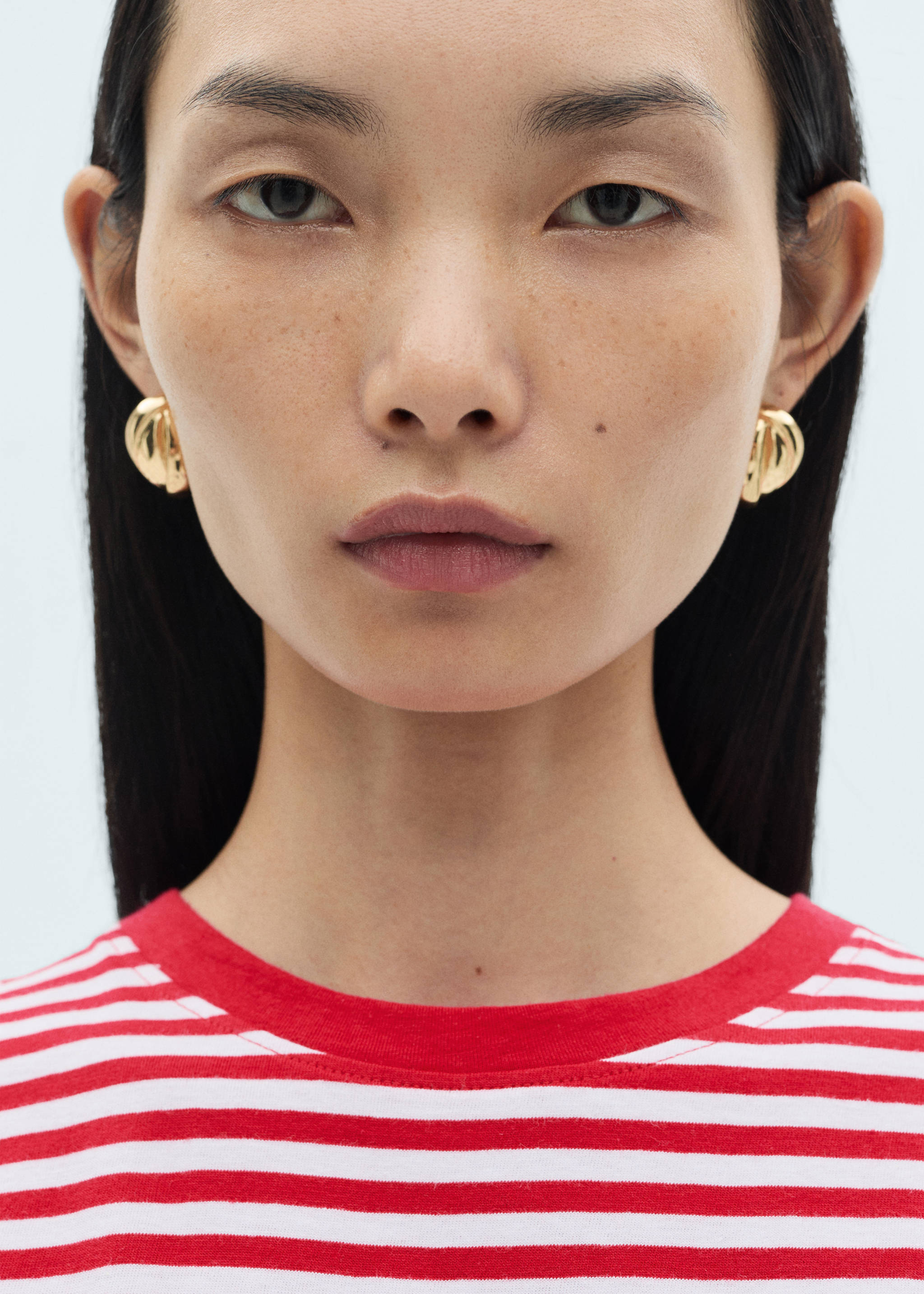 Striped cotton T-shirt - Details of the article 1