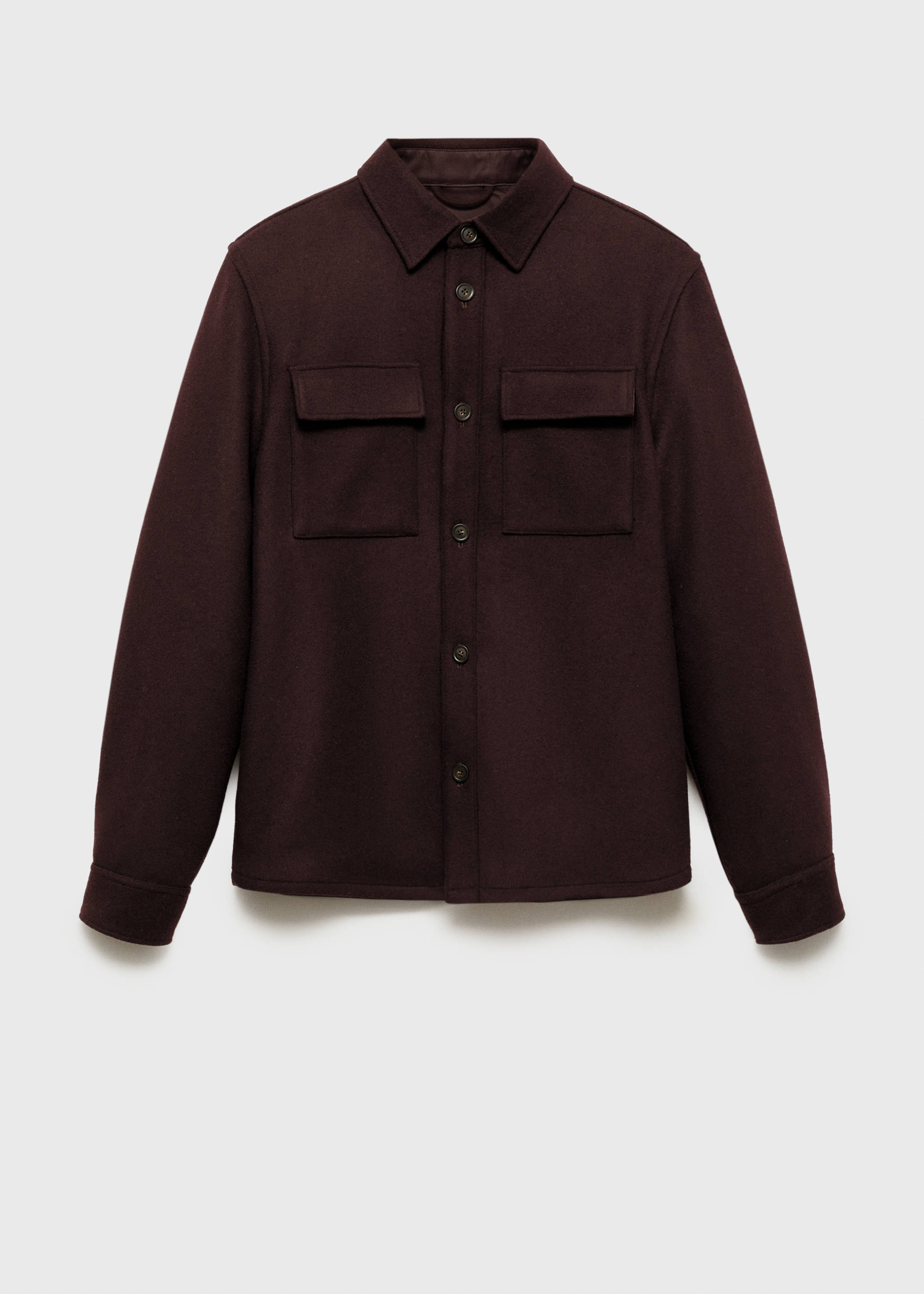 Flannel wool overshirt with pockets - Article without model