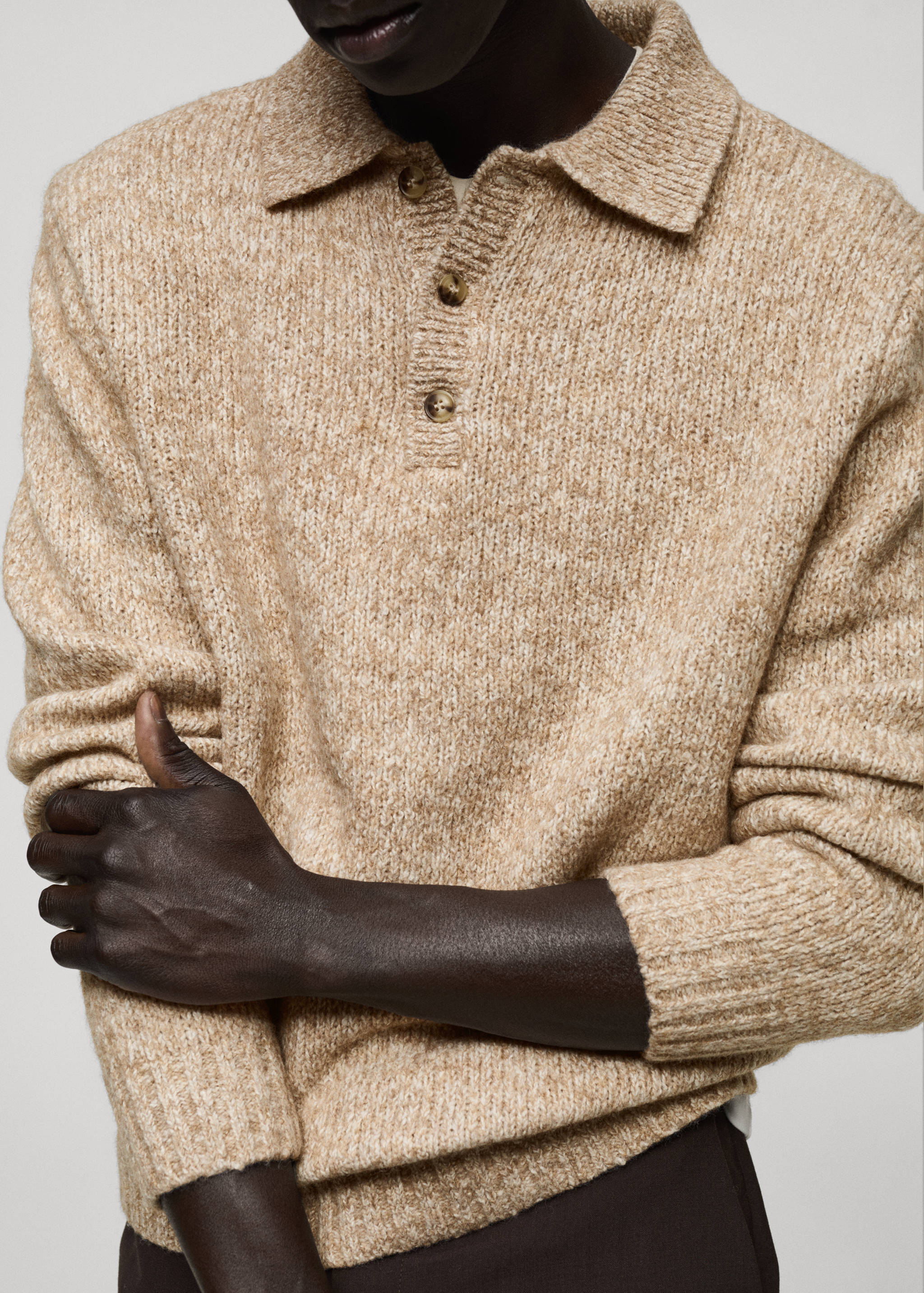 Jersey polo punto mezcla lana - Detalle del artículo 6