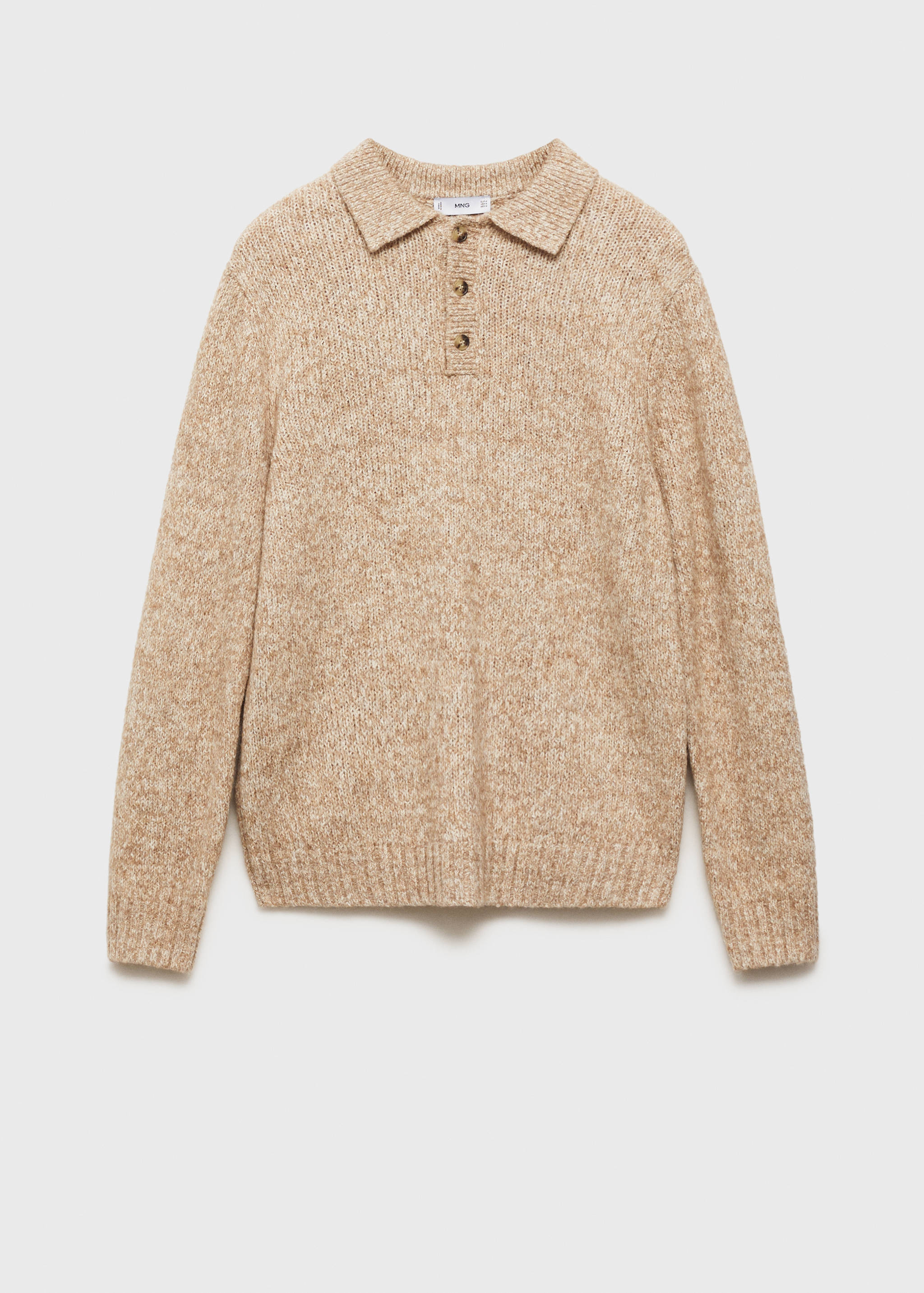 Jersey polo punto mezcla lana - Artículo sin modelo