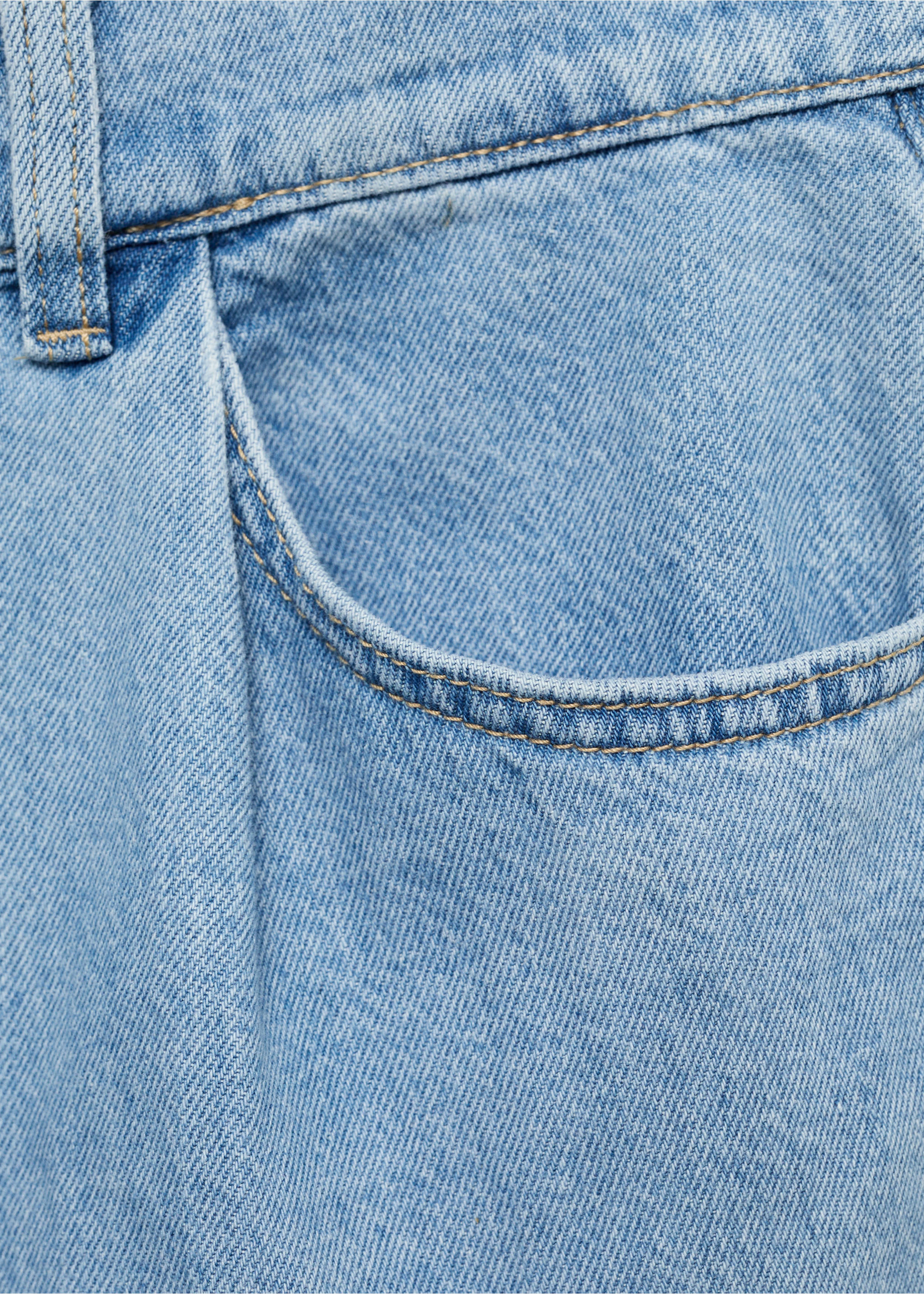 Bermuda en jean taille haute à pinces - Détail de l'article 0, Bleu moyen. Ref: 87020606-00.