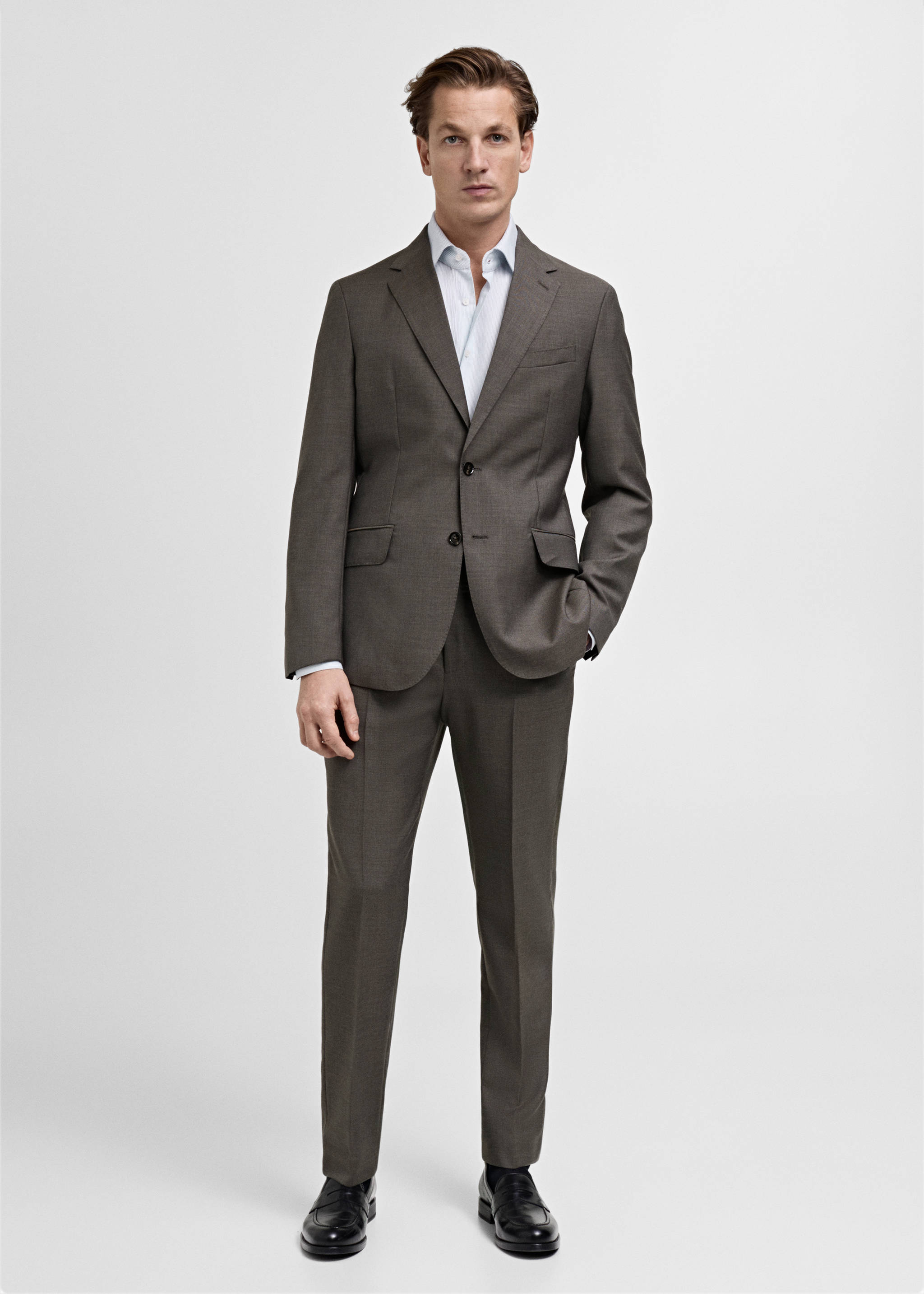 Camisa vestit 100% cotó ratlles - Pla general