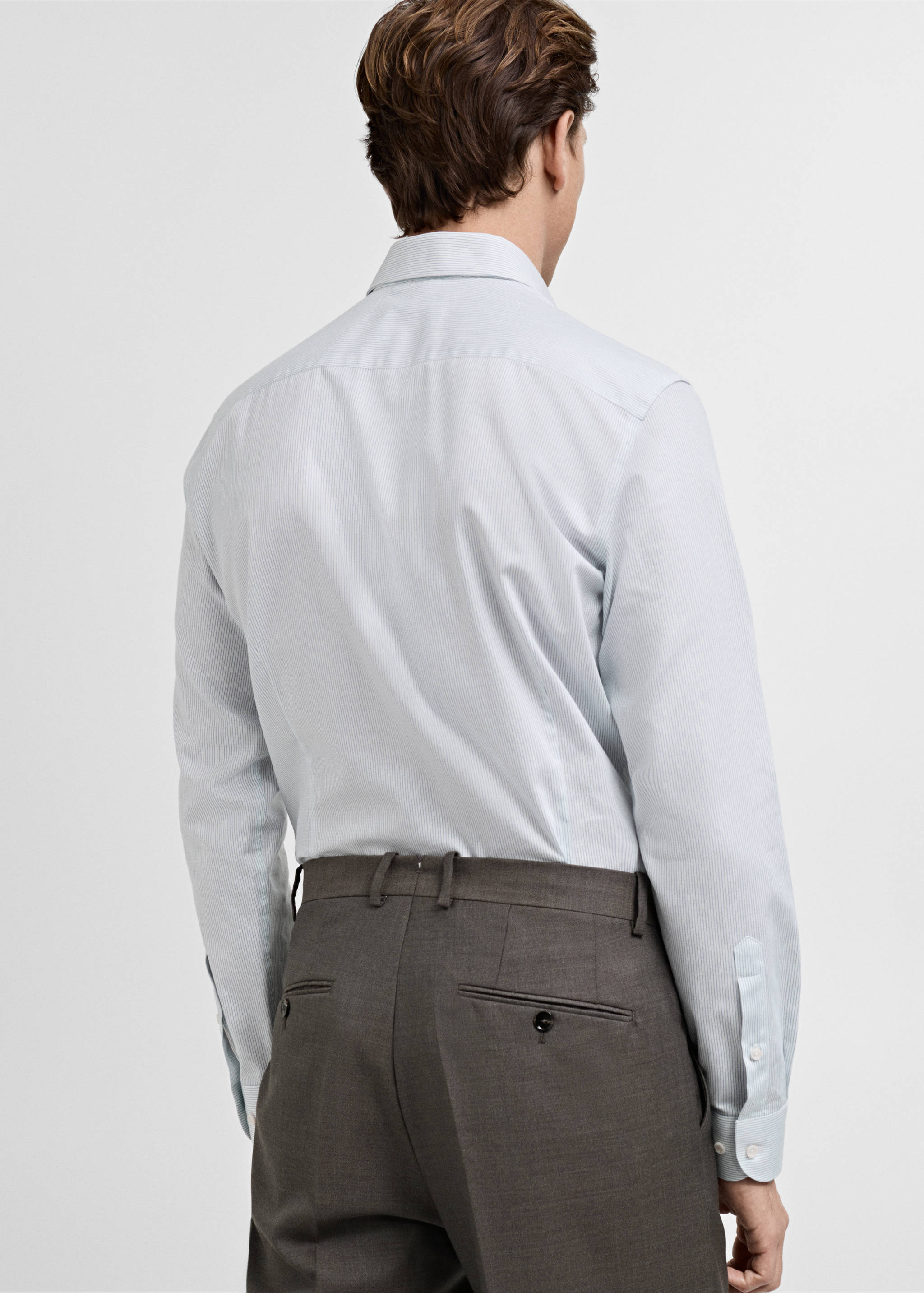 Camisa vestit 100% cotó ratlles - Revers de l'article