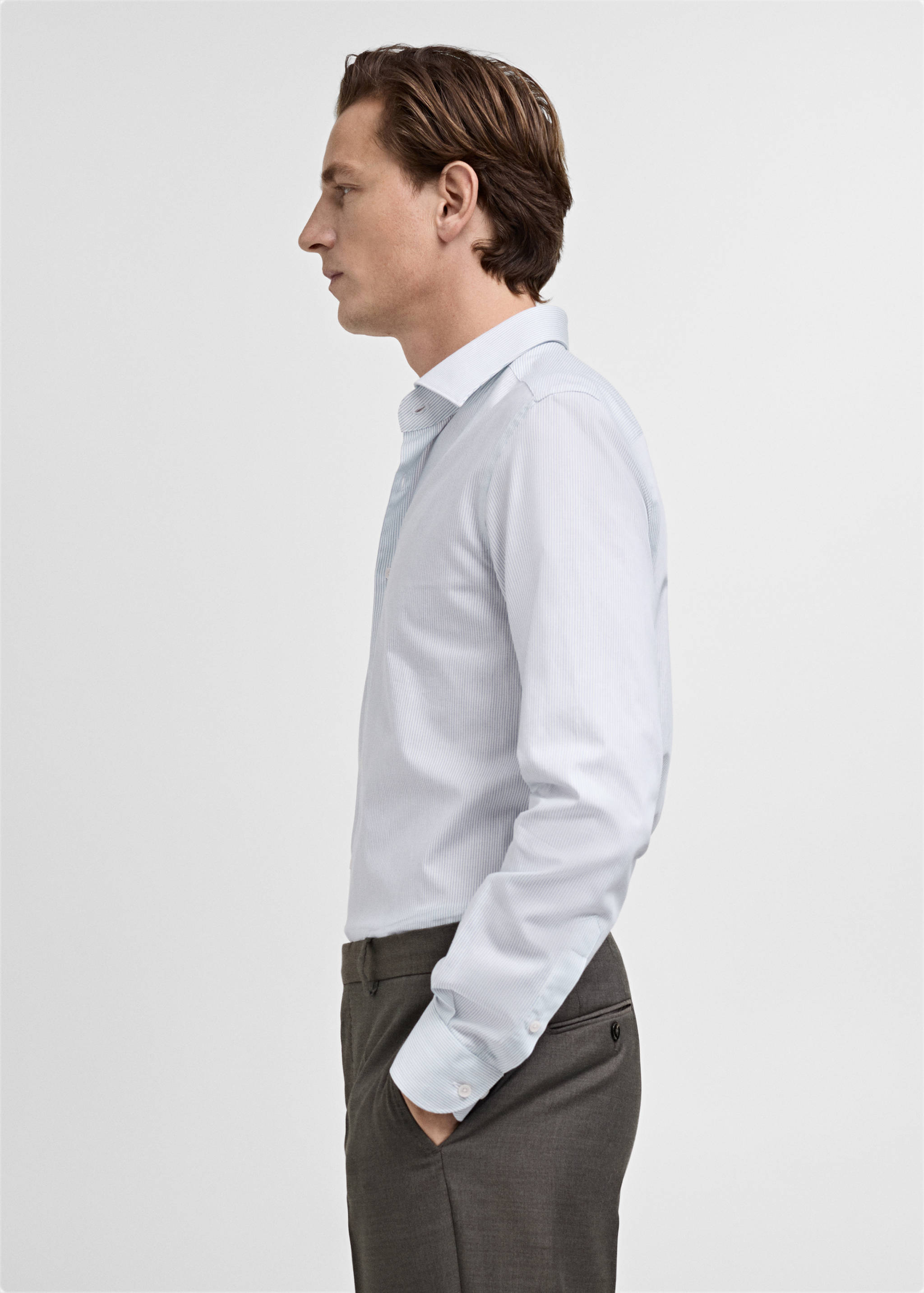 Camisa vestit 100% cotó ratlles - Detall de l'article 2