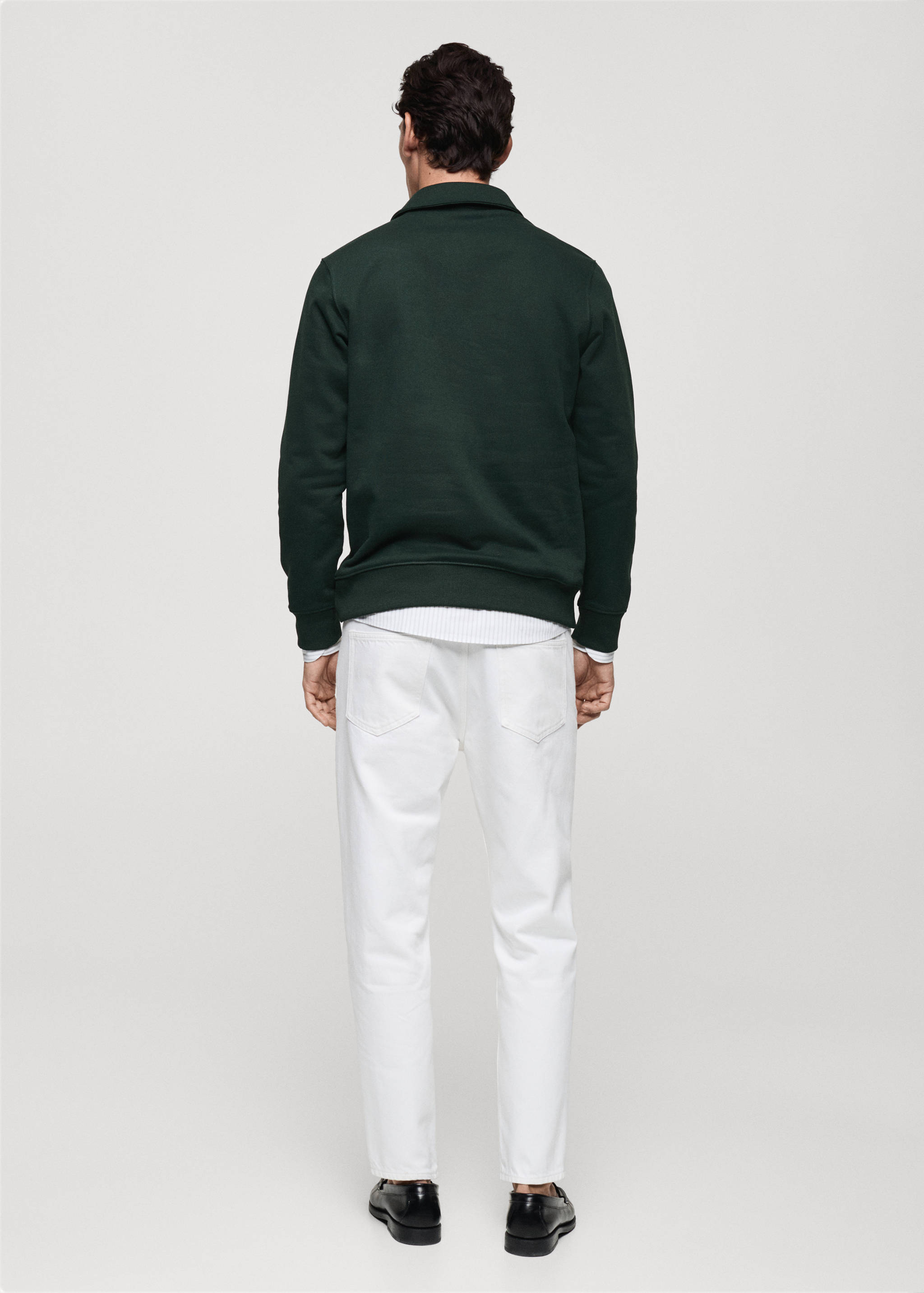 Brushed regular-fit polo sweatshirt - Reverse of the article