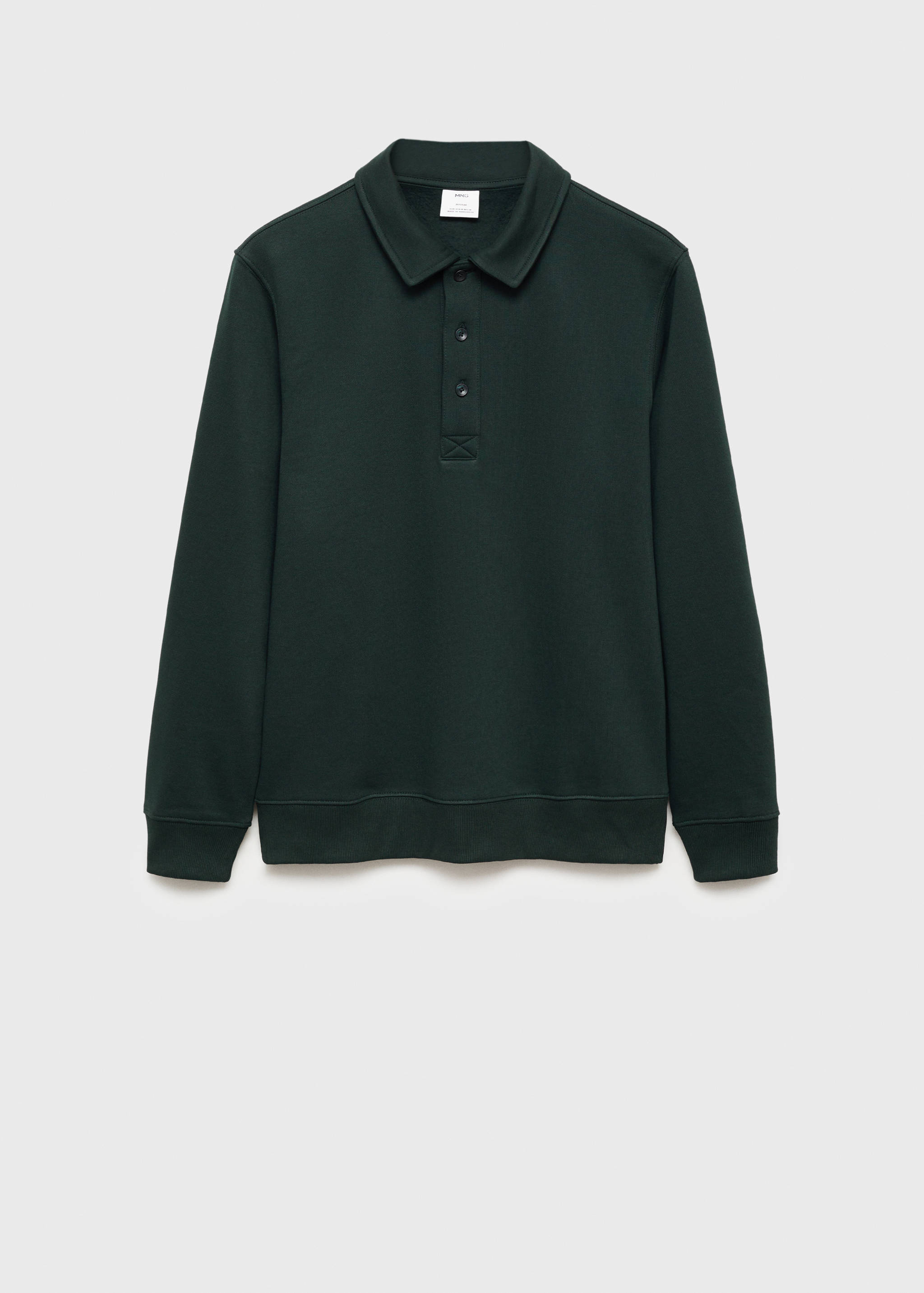 Brushed regular-fit polo sweatshirt - Article without model