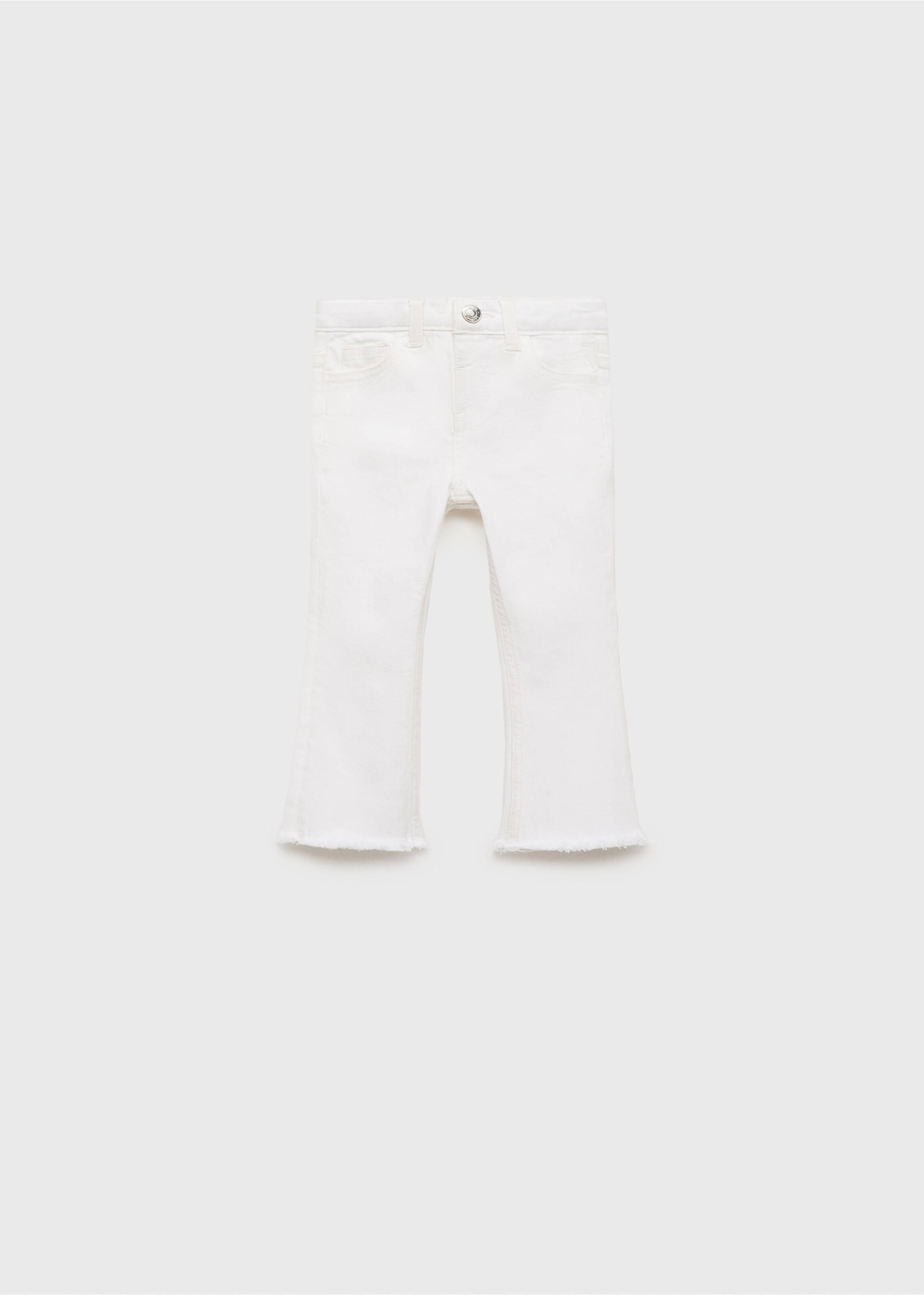 Flared-Jeans mit ausgefranstem Saum - Artikel ohne Model, Weiß. Ref: 87020620-00.