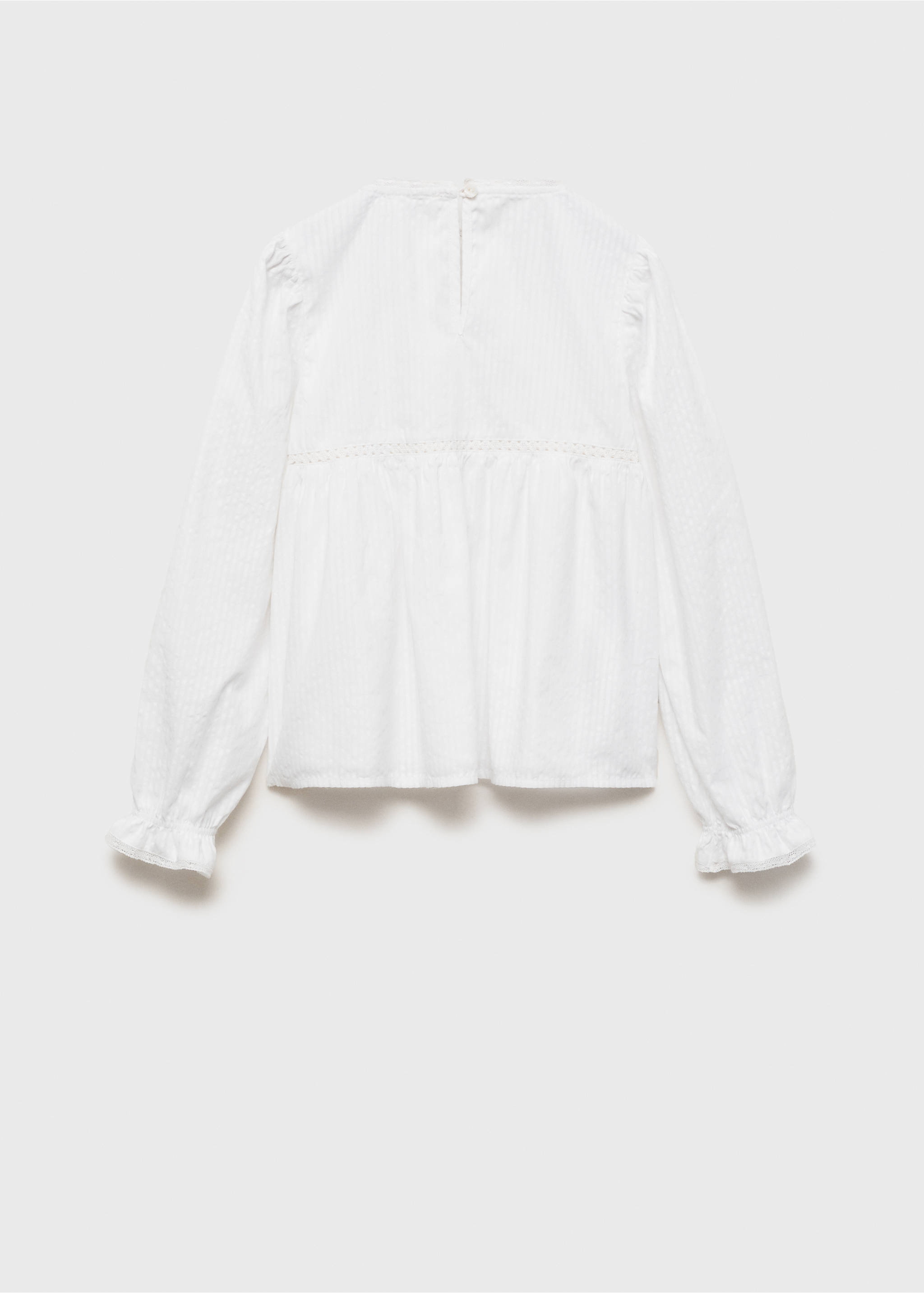 Halenka s vyšívanými detaily - Zadní strana zboží, Šedobílá. Ref: 87020624-00.