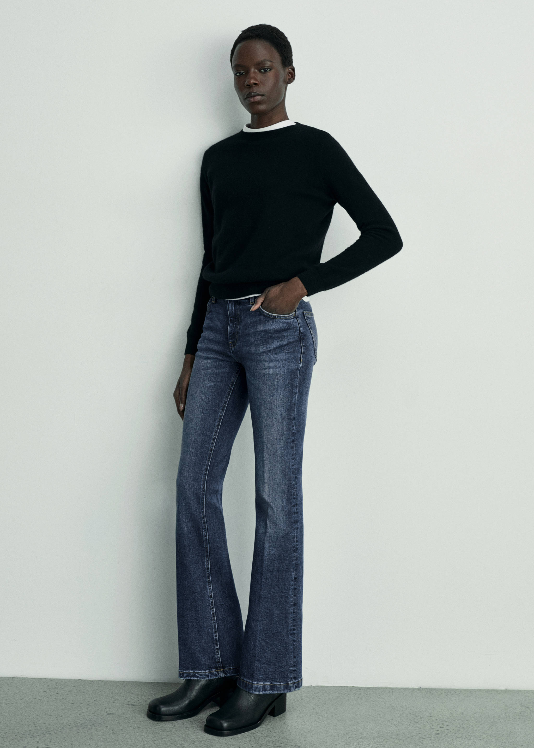 Flared low-rise jeans - Overzichtstekening