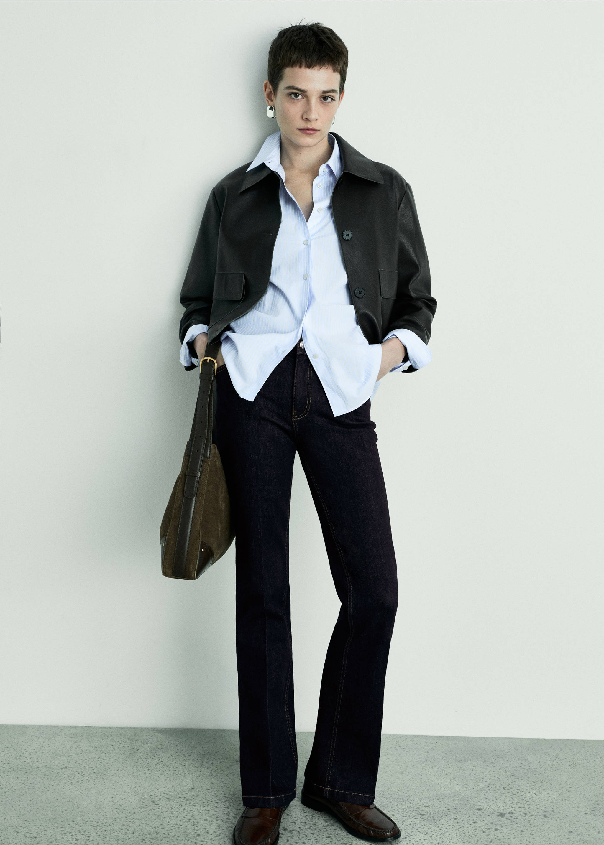 Jeans flare rinse wash - Plano general, Azul. Ref: 87020626-00.