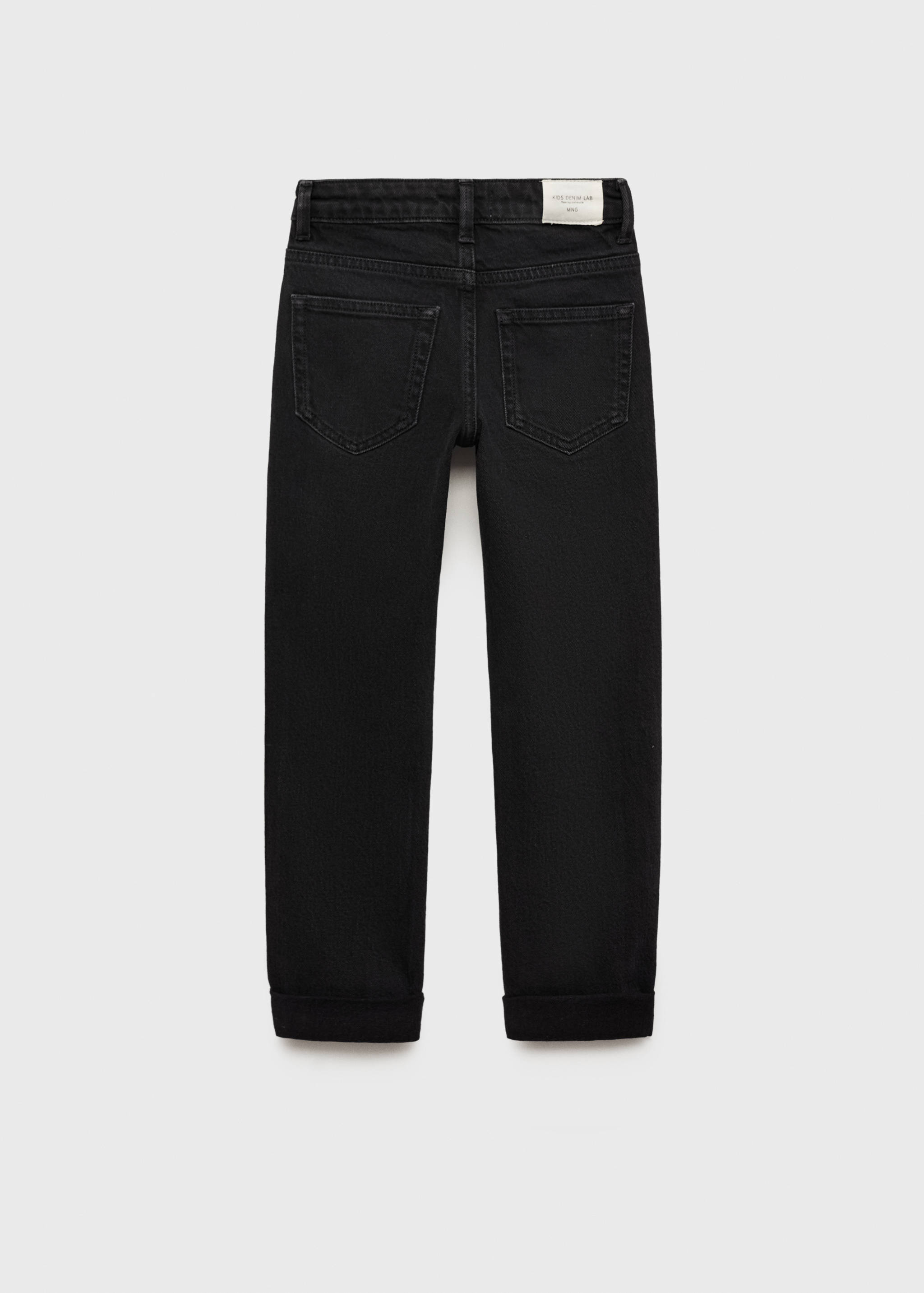 Straight jeans with turn-up - Reverse of the article