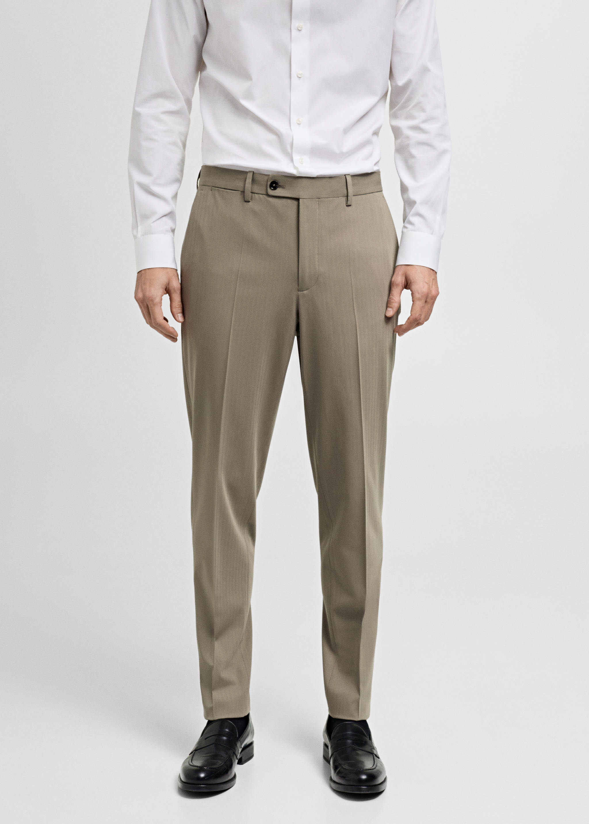 Monaco slim-fit suit trousers - Medium plane
