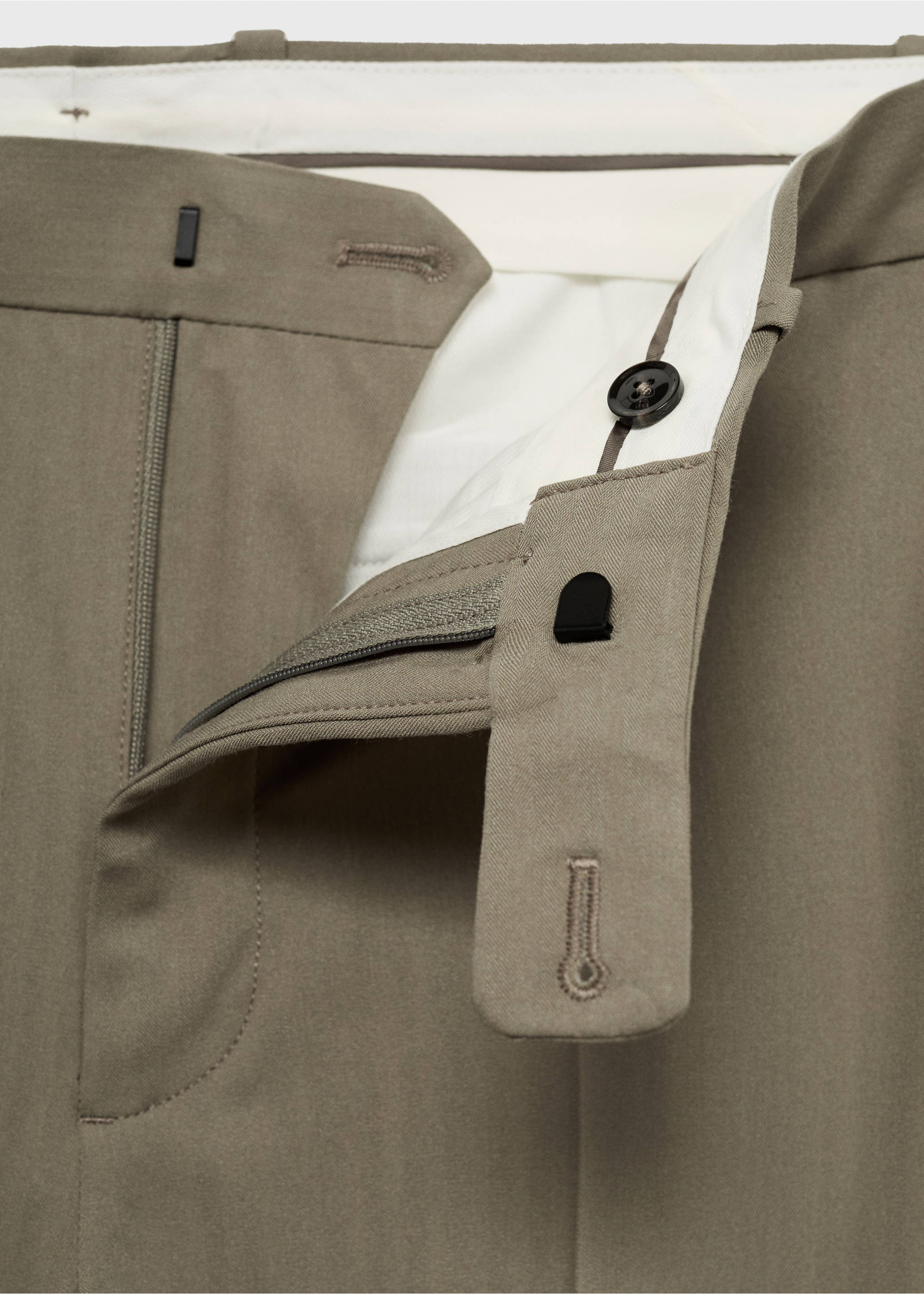 Monaco slim-fit suit trousers - Details of the article 0, Beige. Ref: 87020629-00.