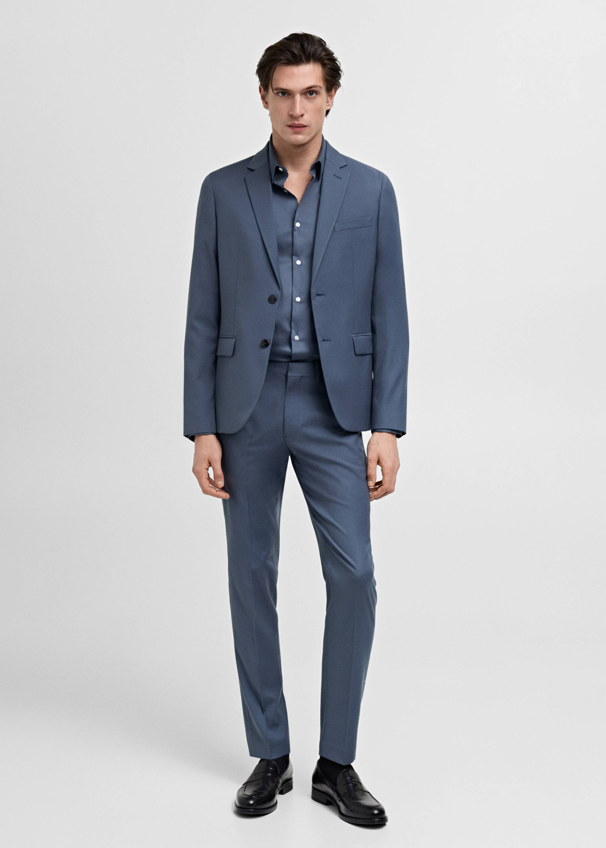 Super Slim Fit-Anzughose aus Stretchstoff - Allgemeine Ansicht