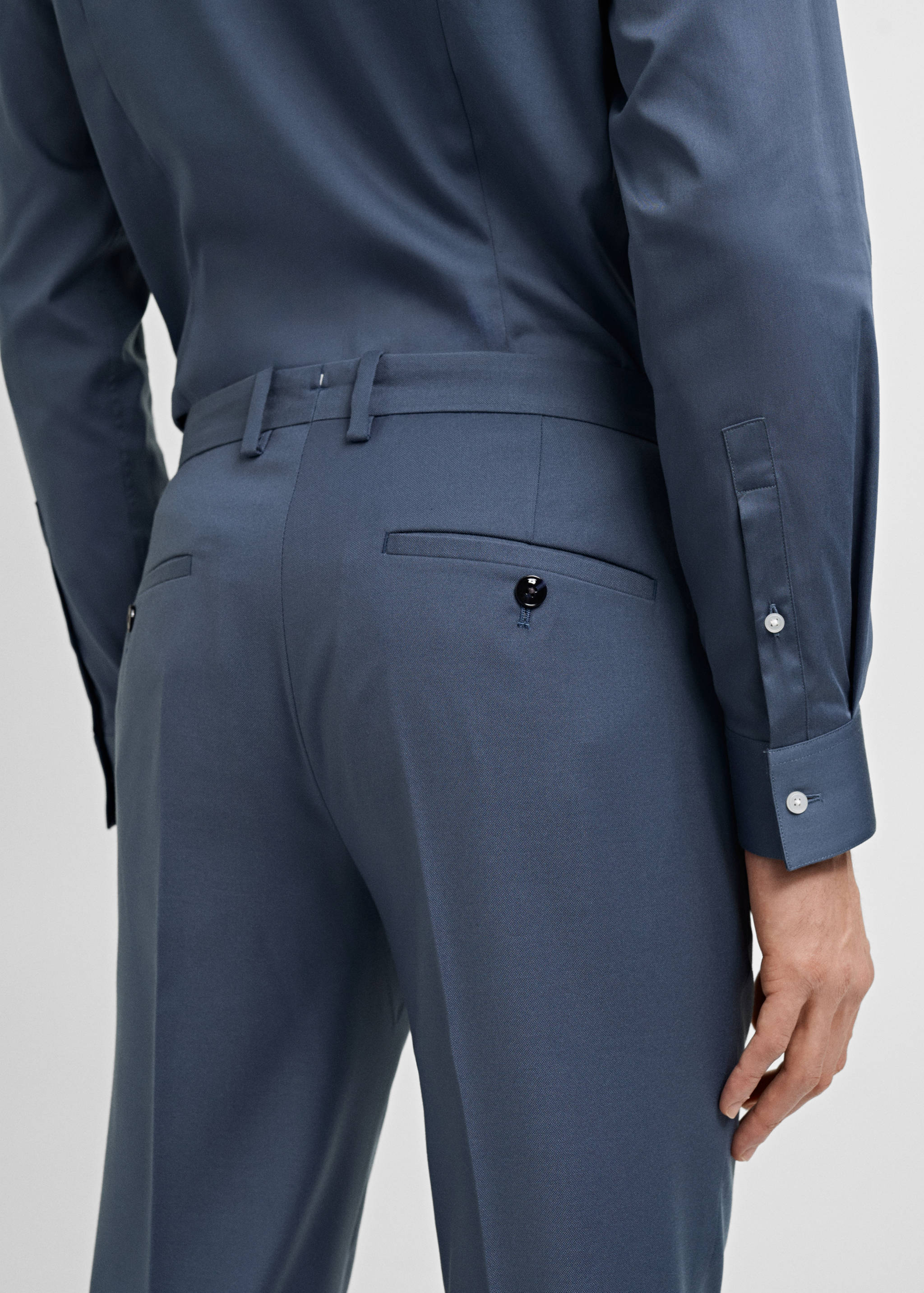 Super Slim Fit-Anzughose aus Stretchstoff - Detail des Artikels 2