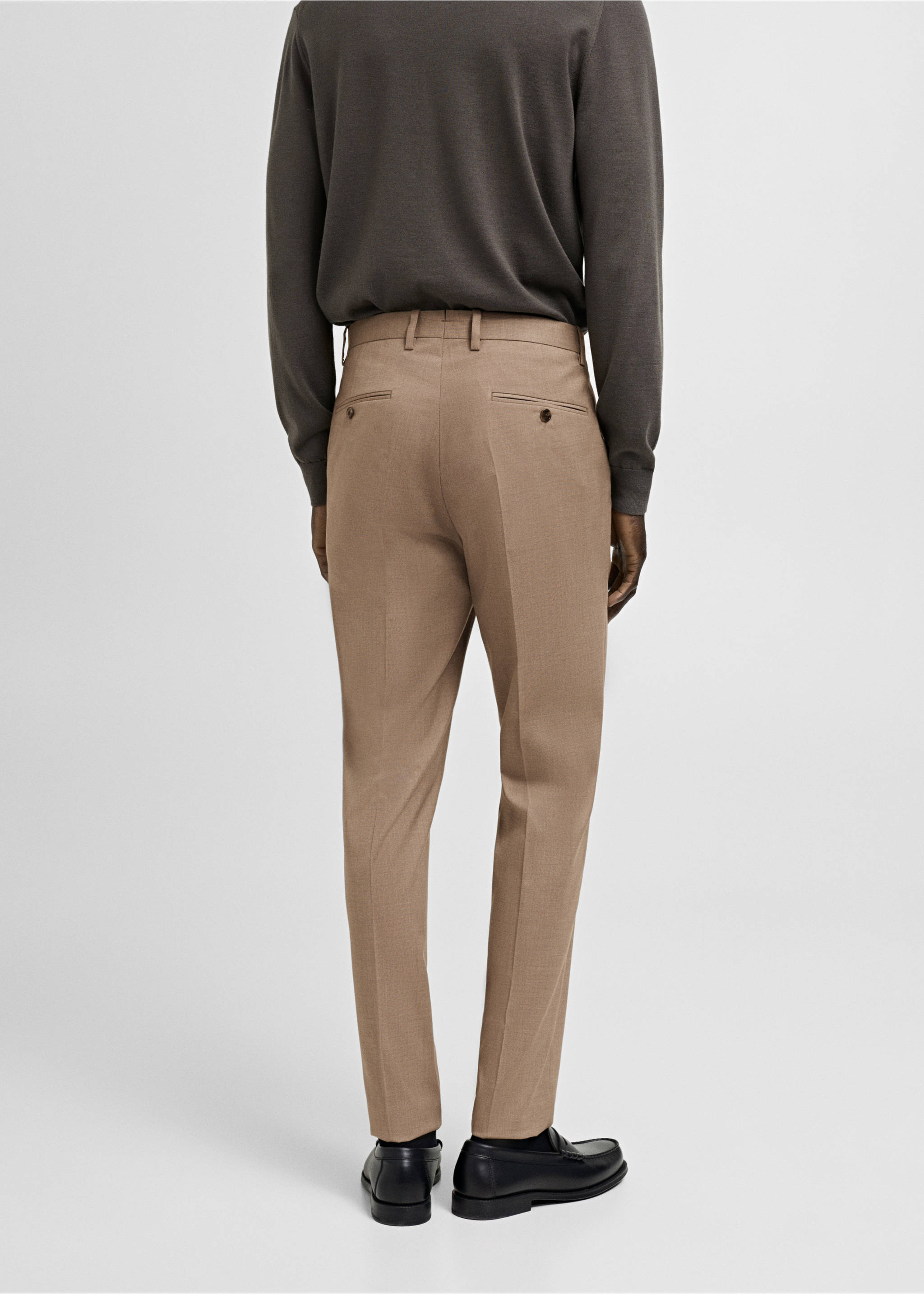 Pantalon costume Milán slim-fit - Verso de l’article, Beige. Ref: 87020633-00.