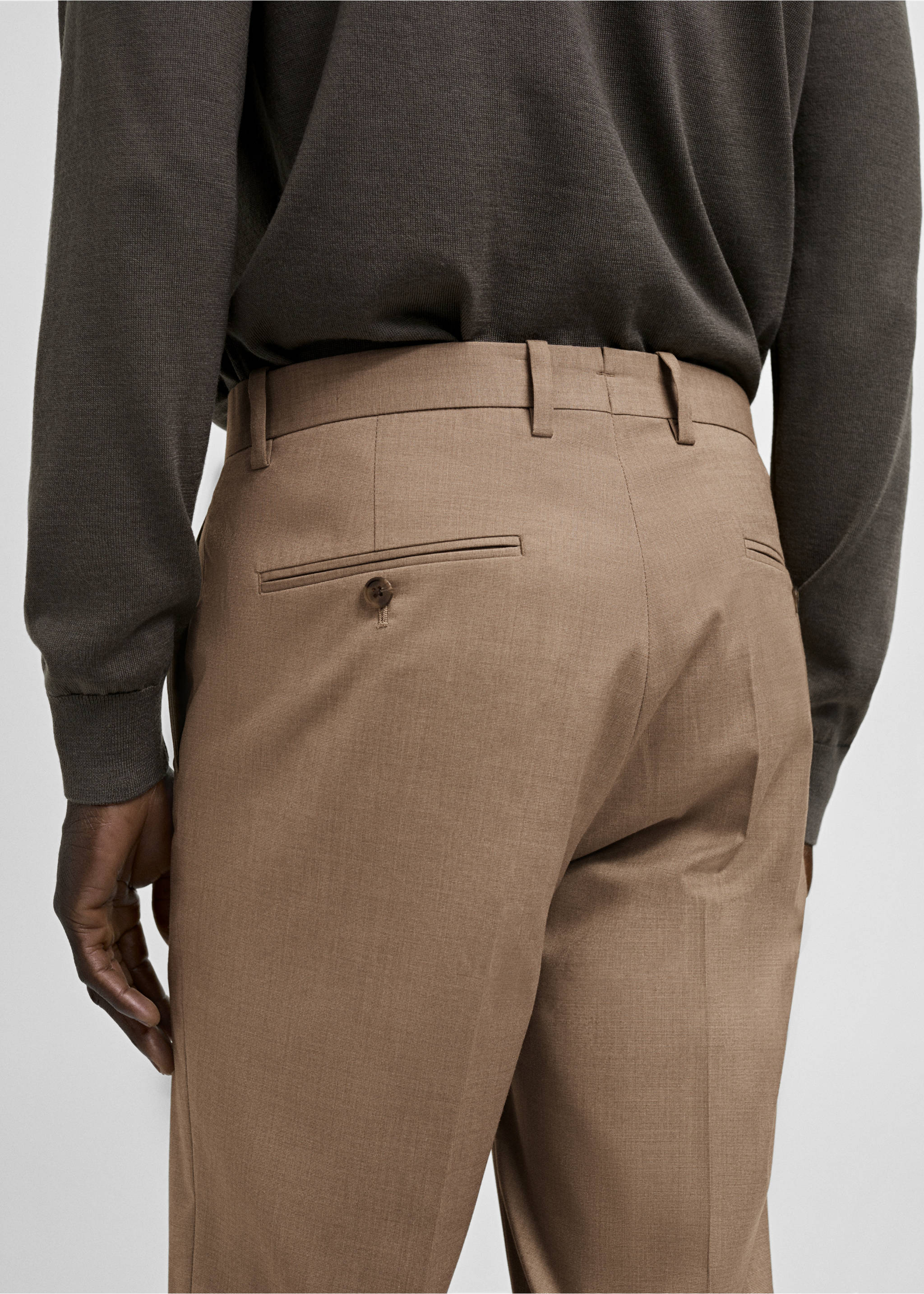Pantalon costume Milán slim-fit - Détail de l'article 6, Beige. Ref: 87020633-00.