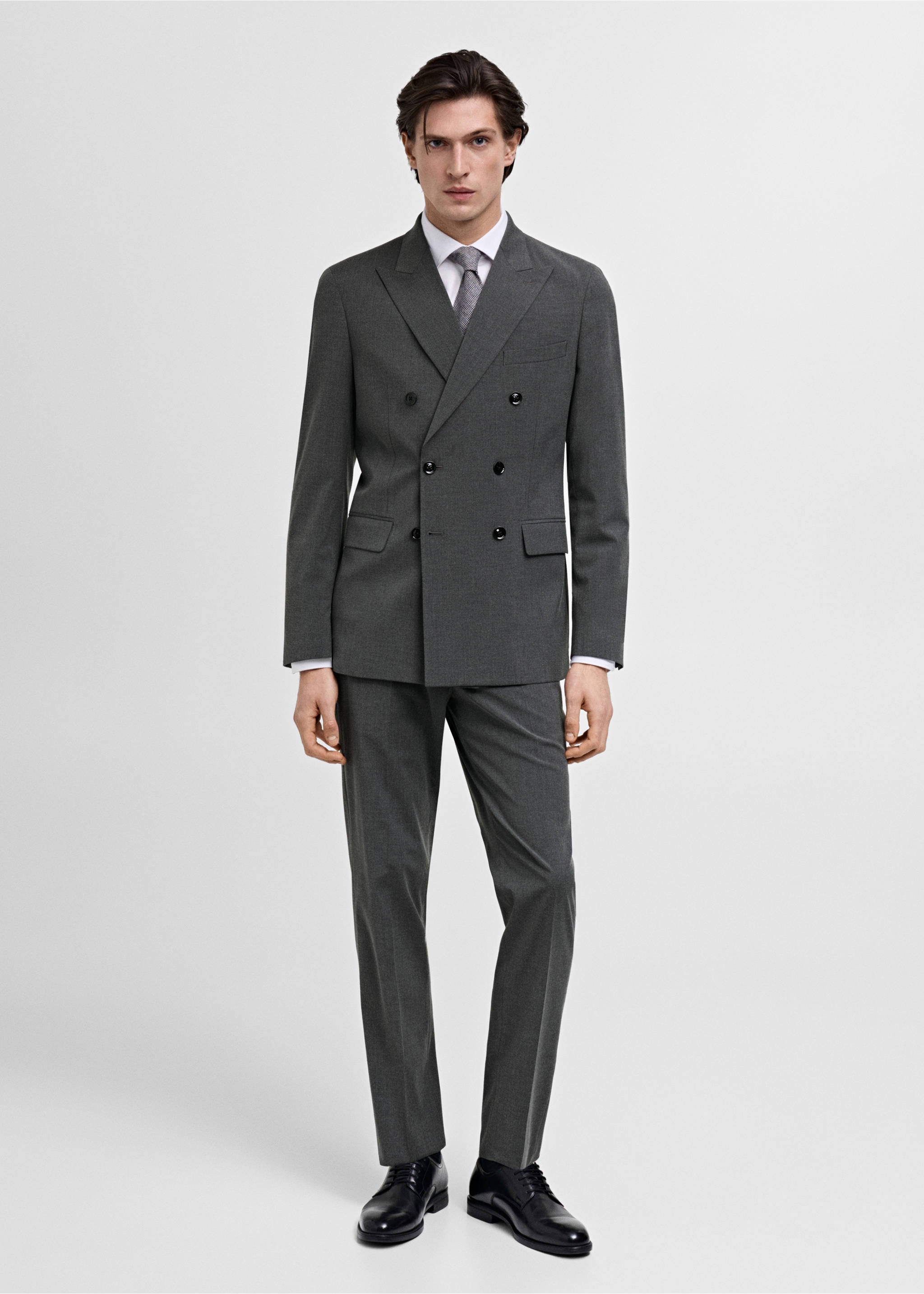 Monaco slim-fit suit trousers - General plane, Grey. Ref: 87020634-00.