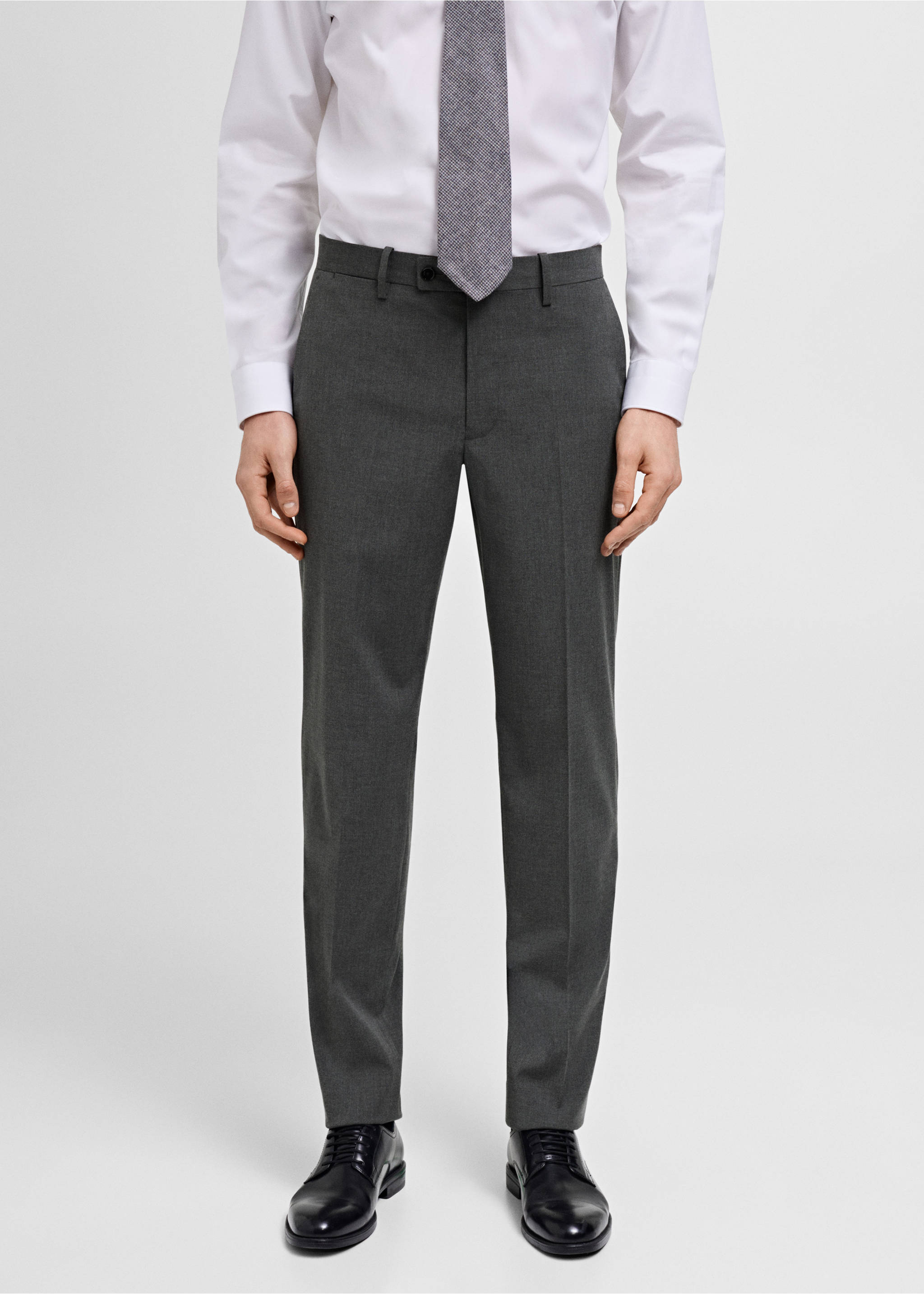 Monaco slim-fit suit trousers - Medium plane, Grey. Ref: 87020634-00.
