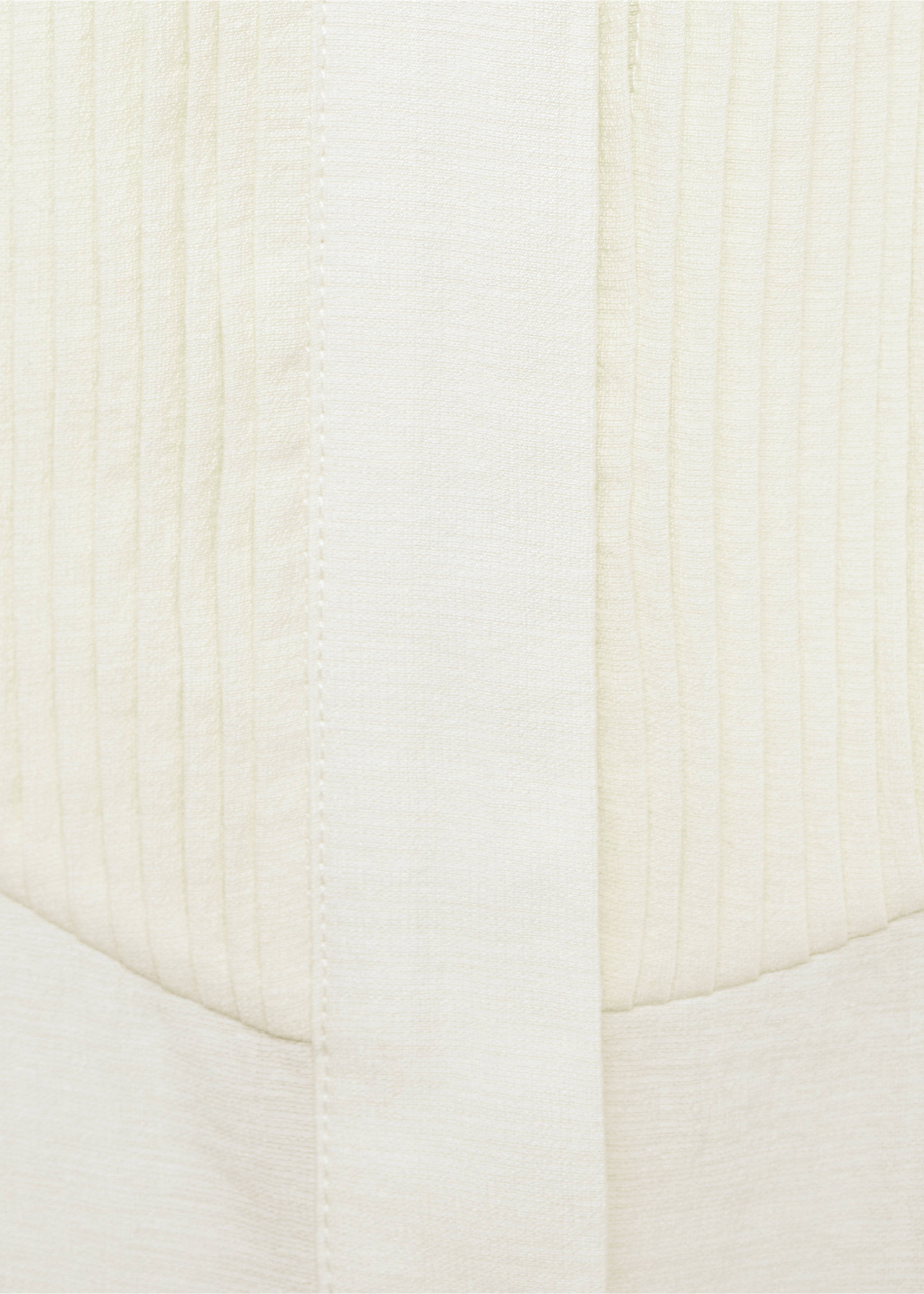 Fluid shirt with contrasting panel - Details of the article 0, Off White. Ref: 87020636-00.