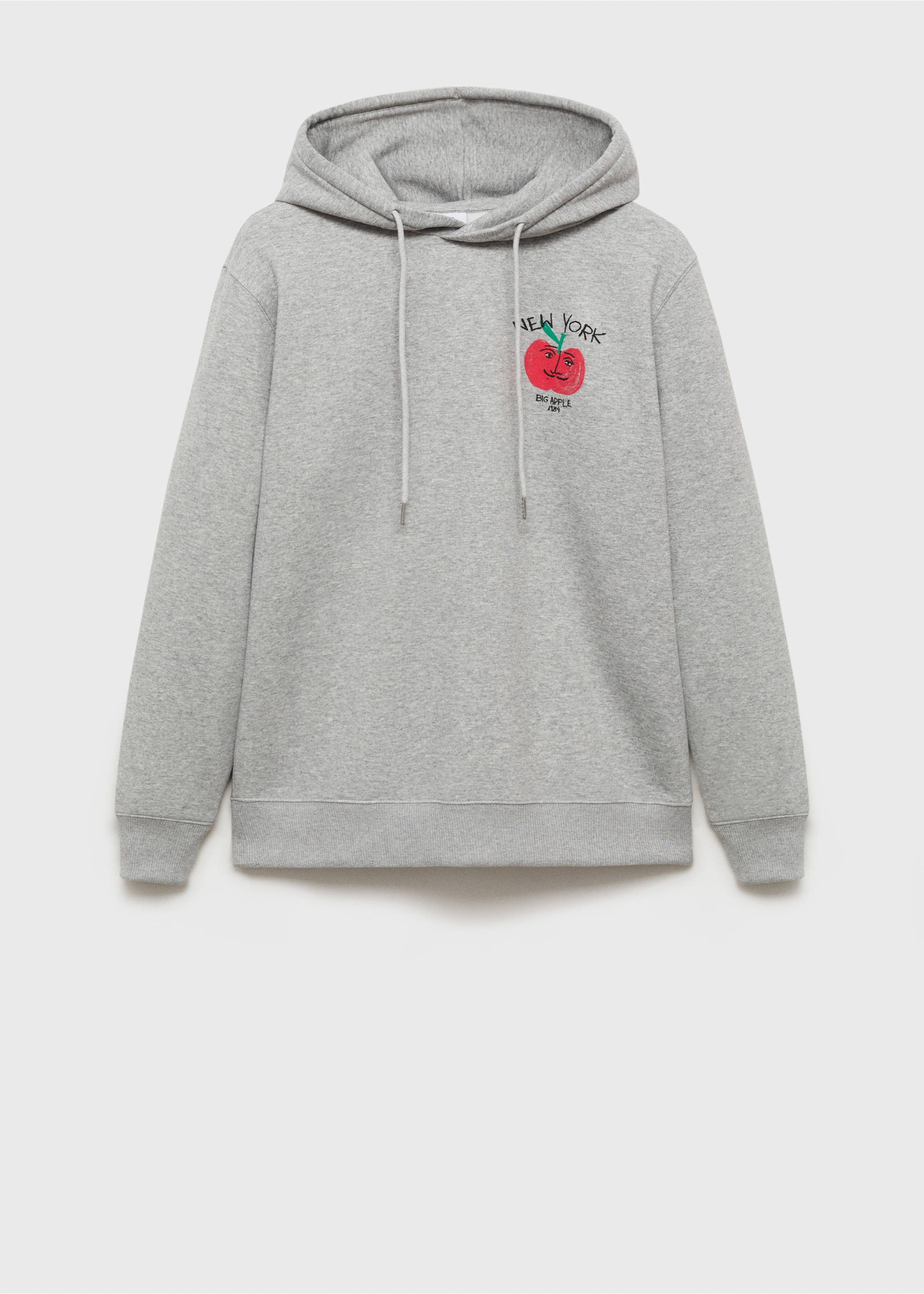 Graphic hooded sweatshirt - Article without model, Light Heather Grey. Ref: 87020639-00.
