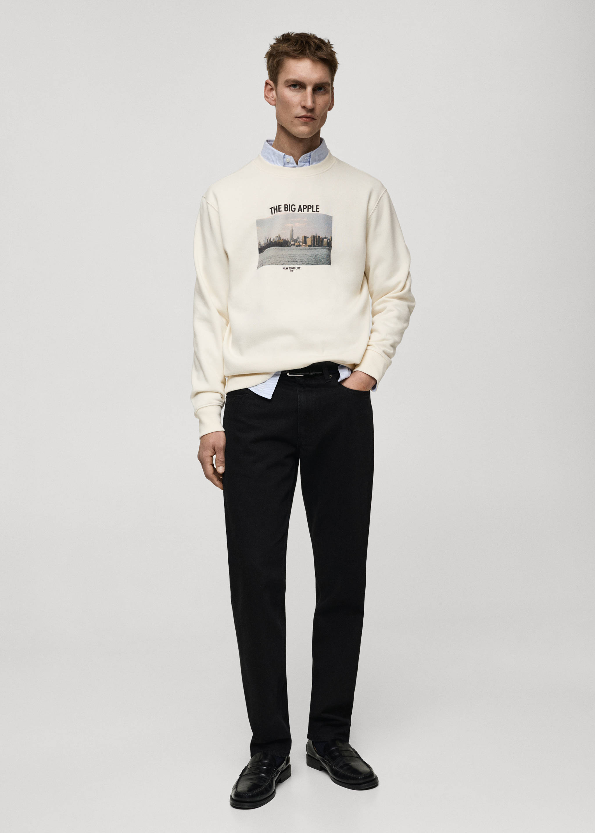 Graphic-print cotton sweatshirt - General plane