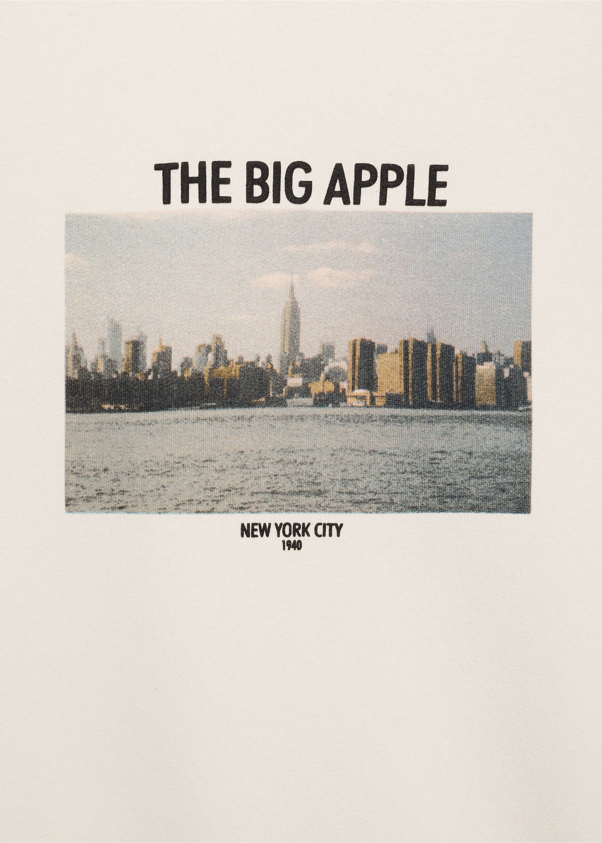 Graphic-print cotton sweatshirt - Details of the article 0, Beige. Ref: 87020640-00.