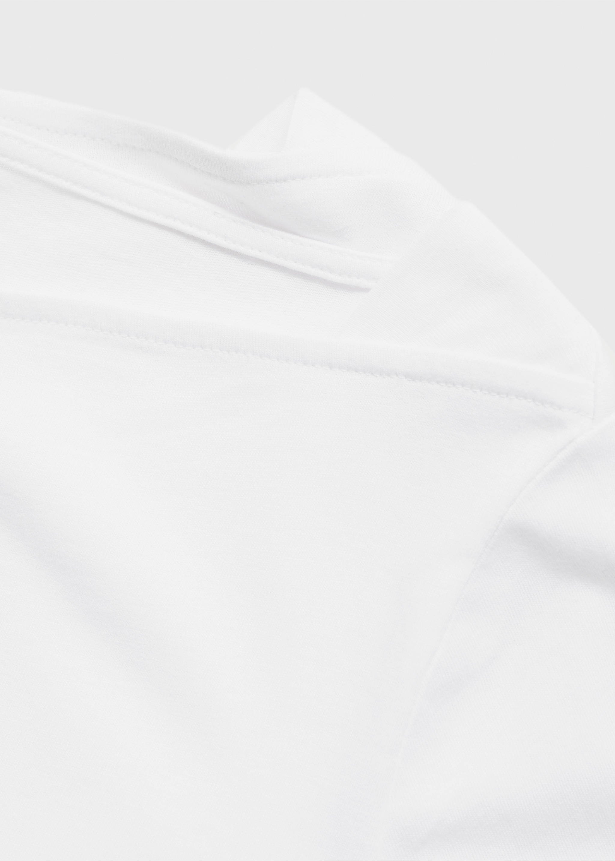 Cotton boat neck t-shirt - Details of the article 8, White. Ref: 87020642-00.