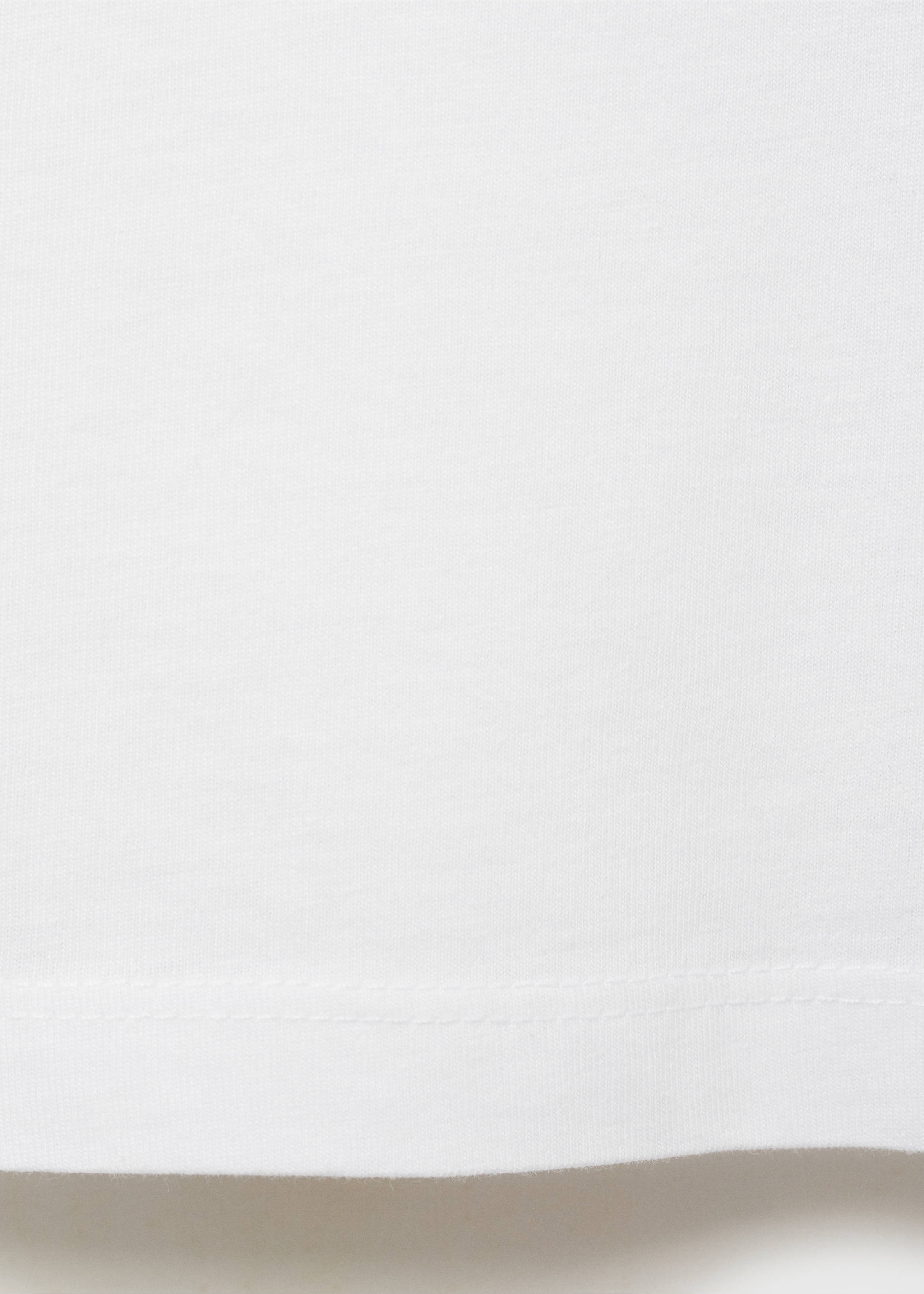 Cotton boat neck t-shirt - Details of the article 0, White. Ref: 87020642-00.