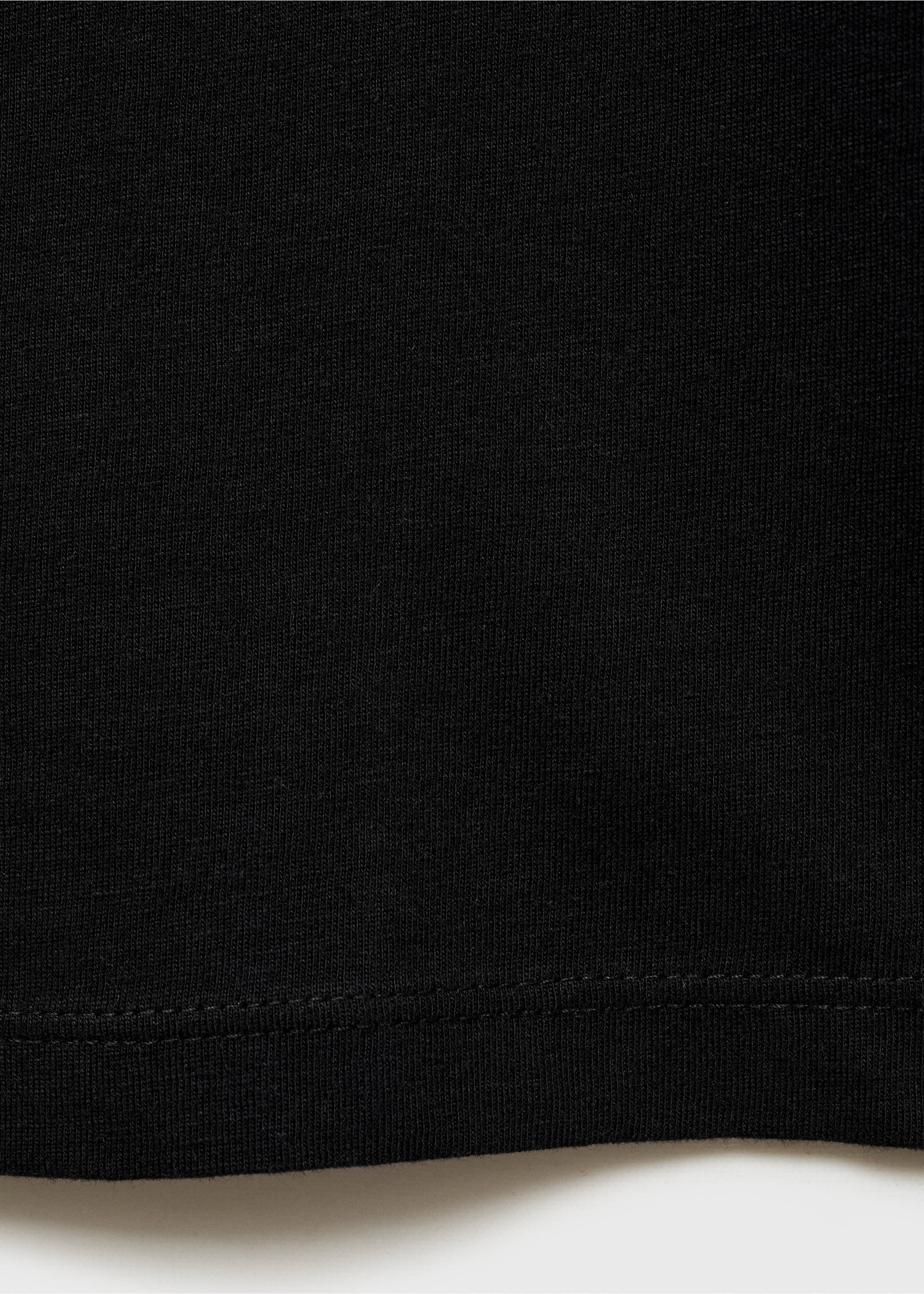 Cotton boat neck t-shirt - Details of the article 0, Black. Ref: 87020642-00.