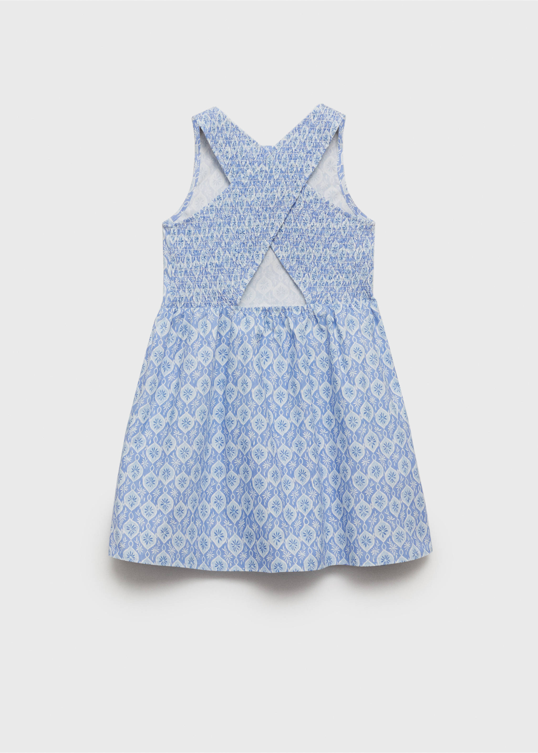Robe imprimée volantée - Verso de l’article, Bleu. Ref: 87020646-00.