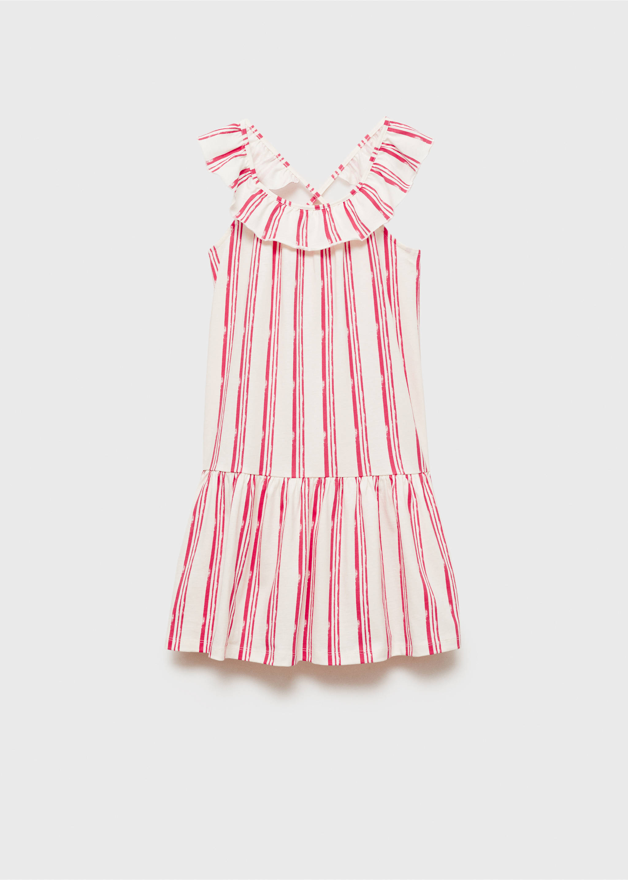 Striped cotton dress - Article without model, Off White. Ref: 87020654-00.