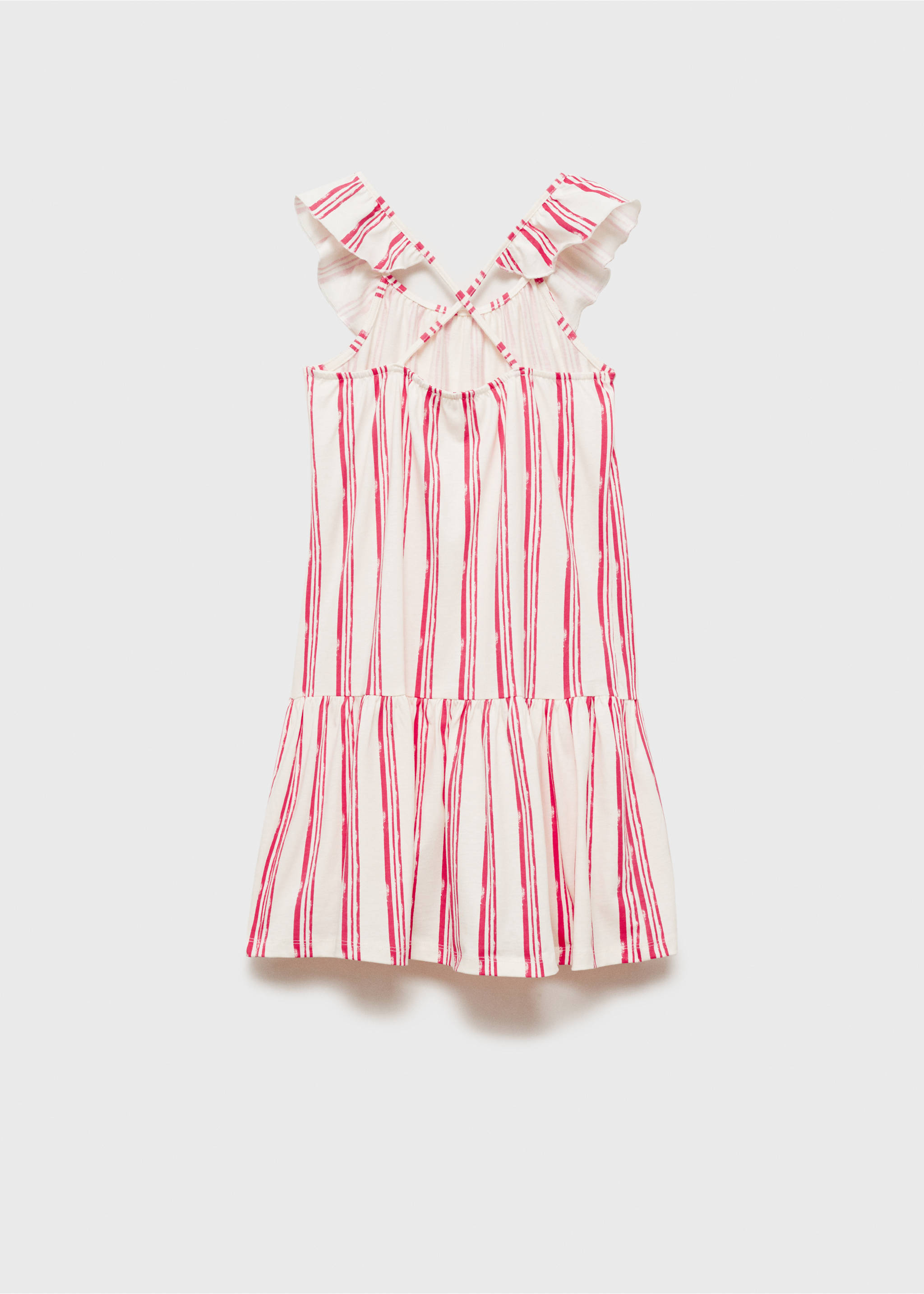 Striped cotton dress - Reverse of the article, Off White. Ref: 87020654-00.